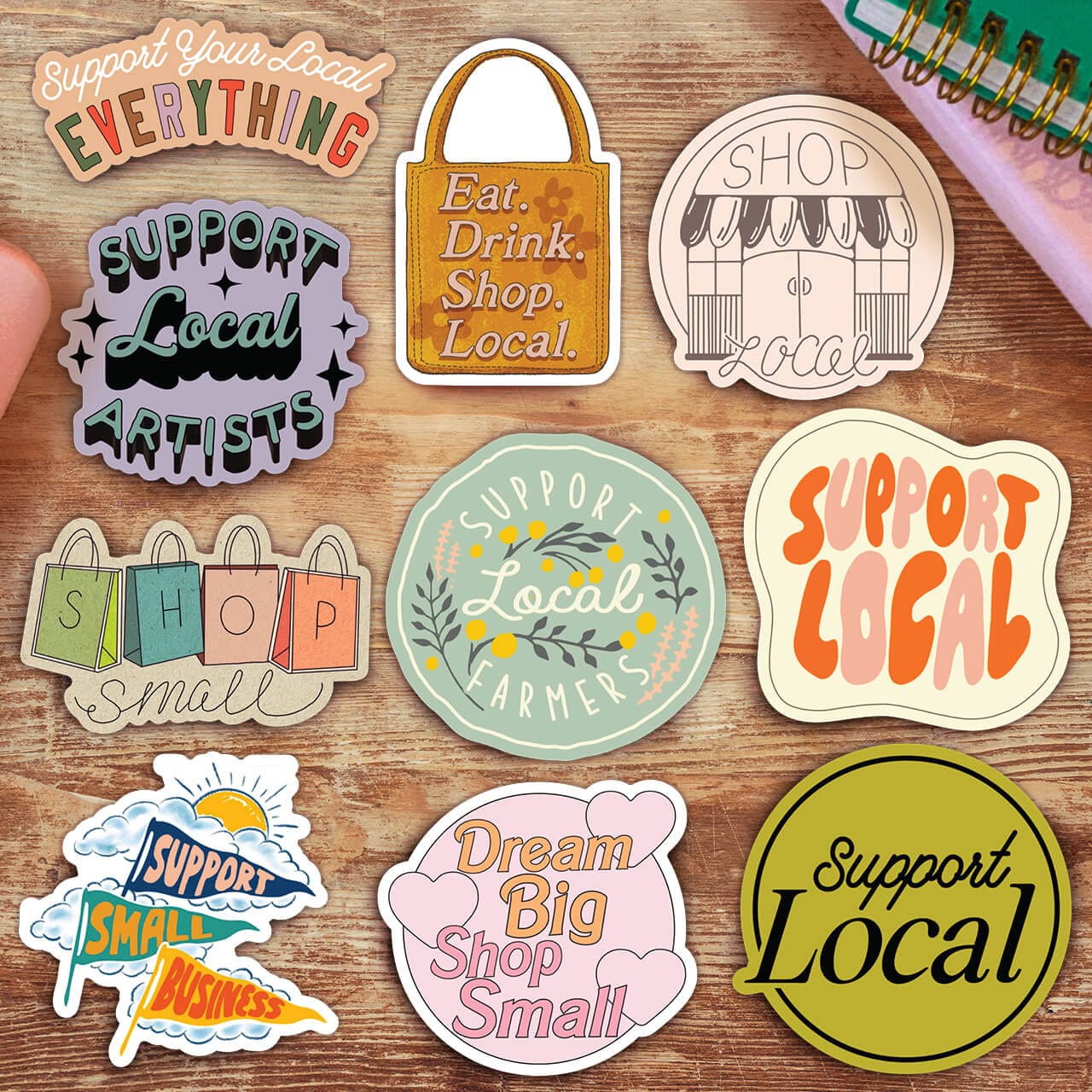  Support Local Stickers 10 Pack、mySite、ghnorth