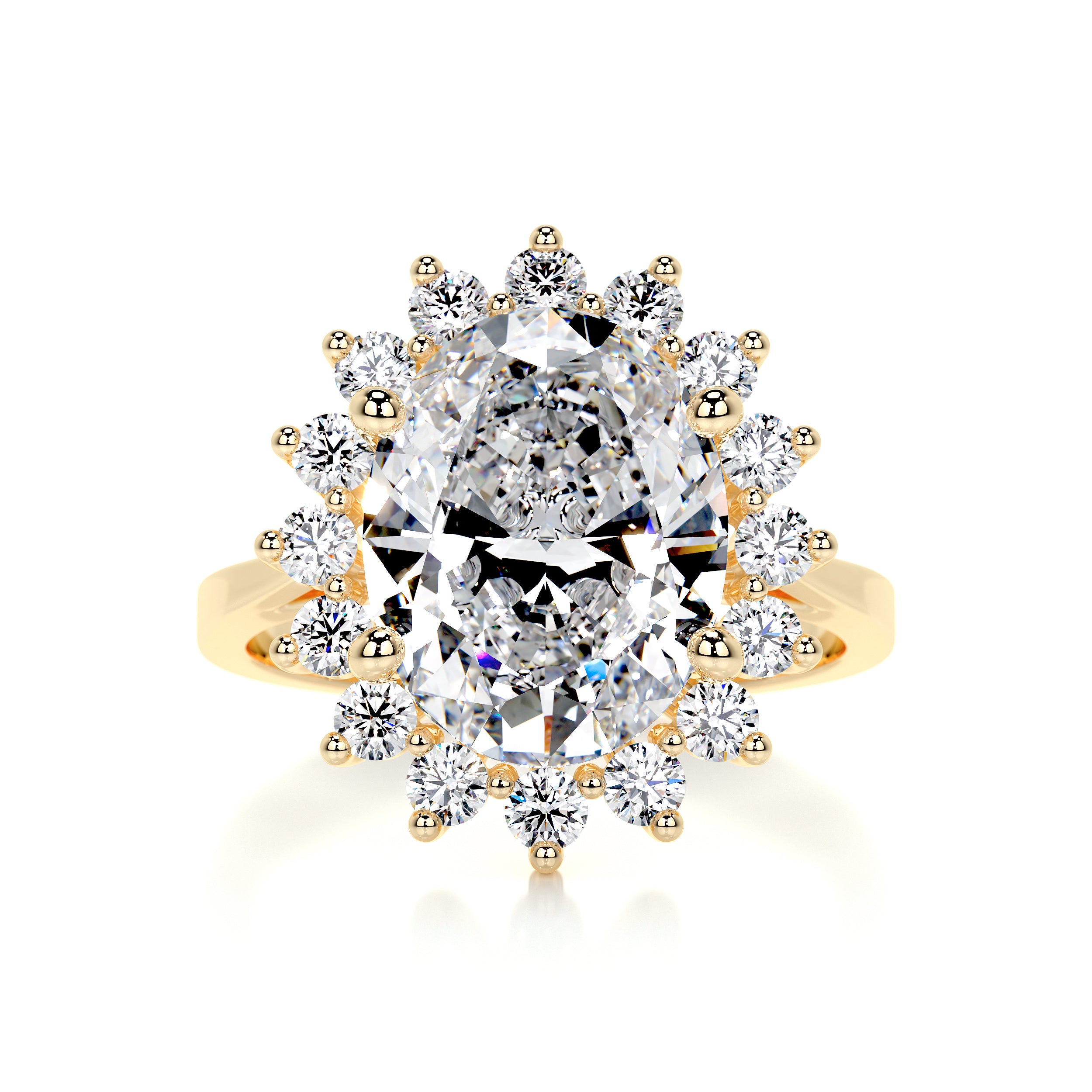 Lyn Diamond Engagement Ring - 18K Yellow Gold、mySite、hinf8tx79