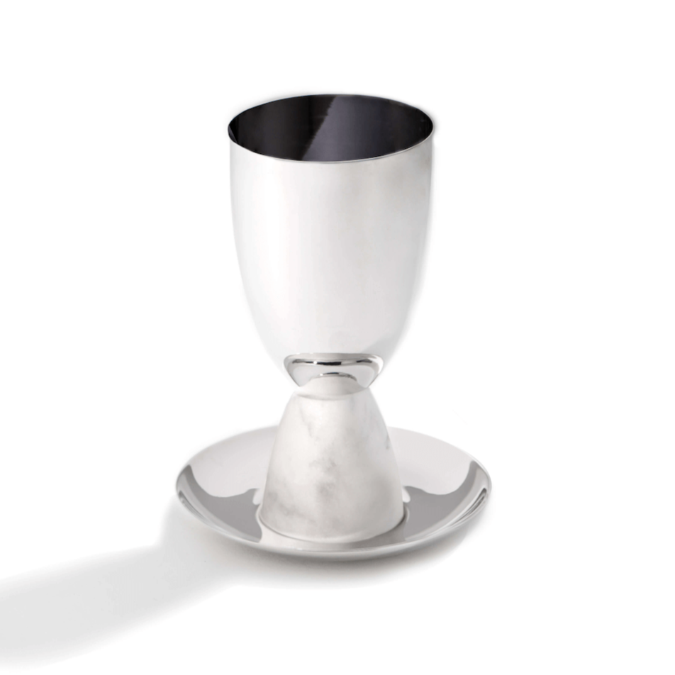 Coluna Marble Kiddush Cup by Anna New York - Silver、mySite、topwebapps