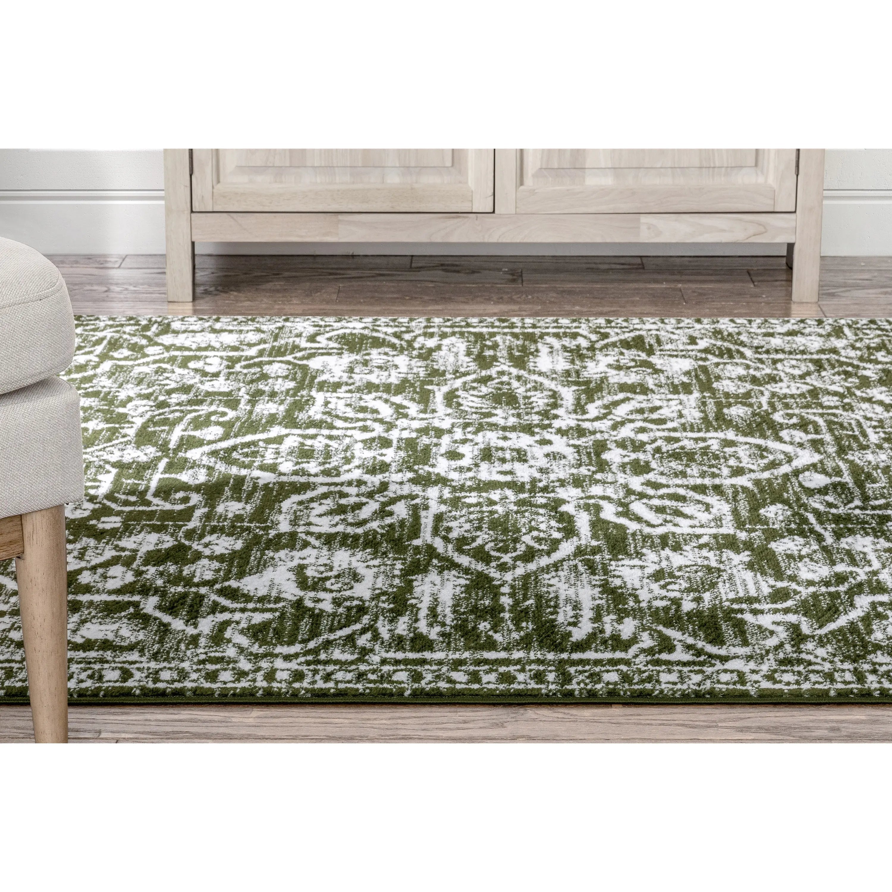 Disa Vintage Medallion Green Soft Rug By Chill Rugs、mySite、gigharbornorthrealestate