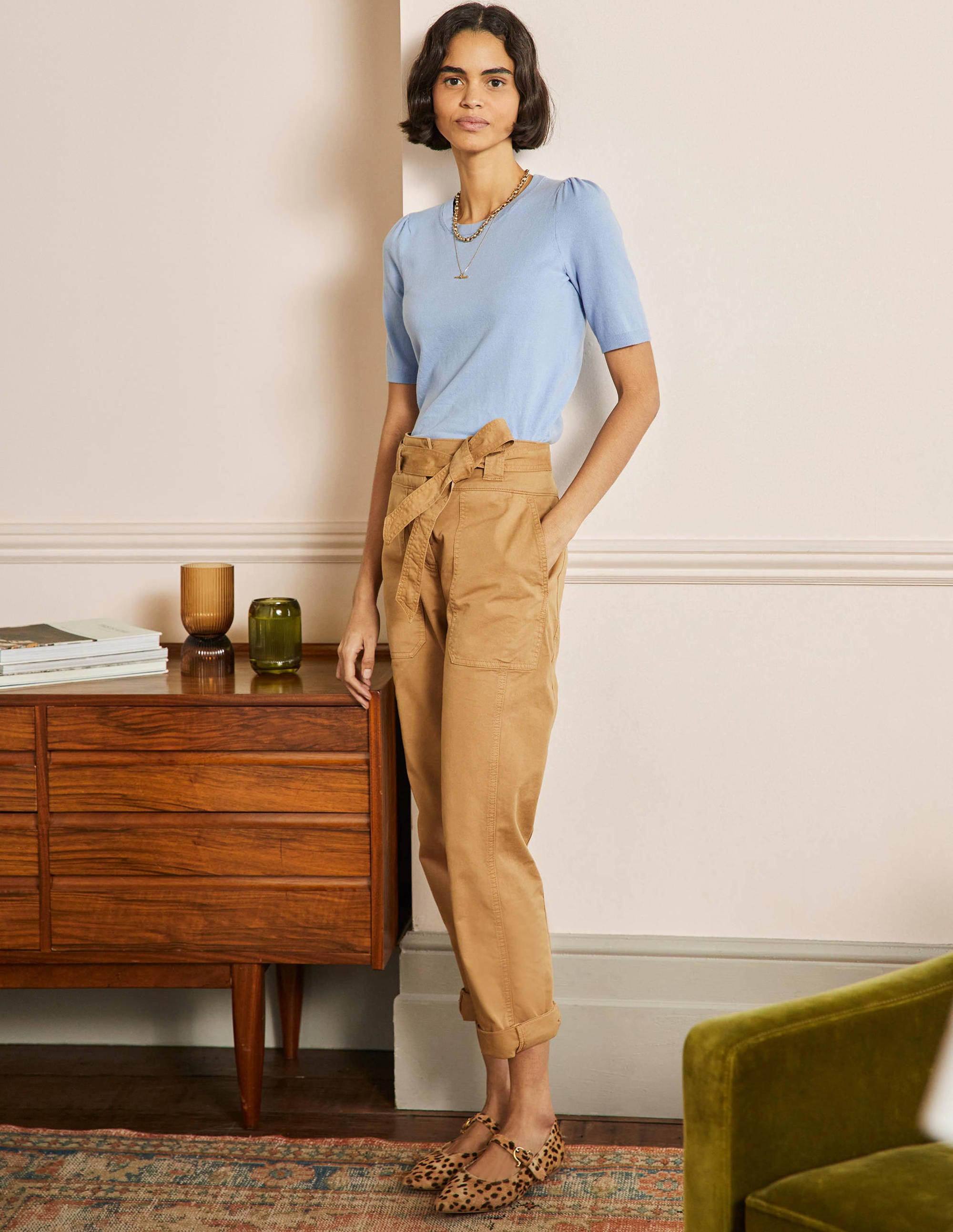  Cotton Crew Knitted Top-Dusty Blue、mySite、ashleygrahame