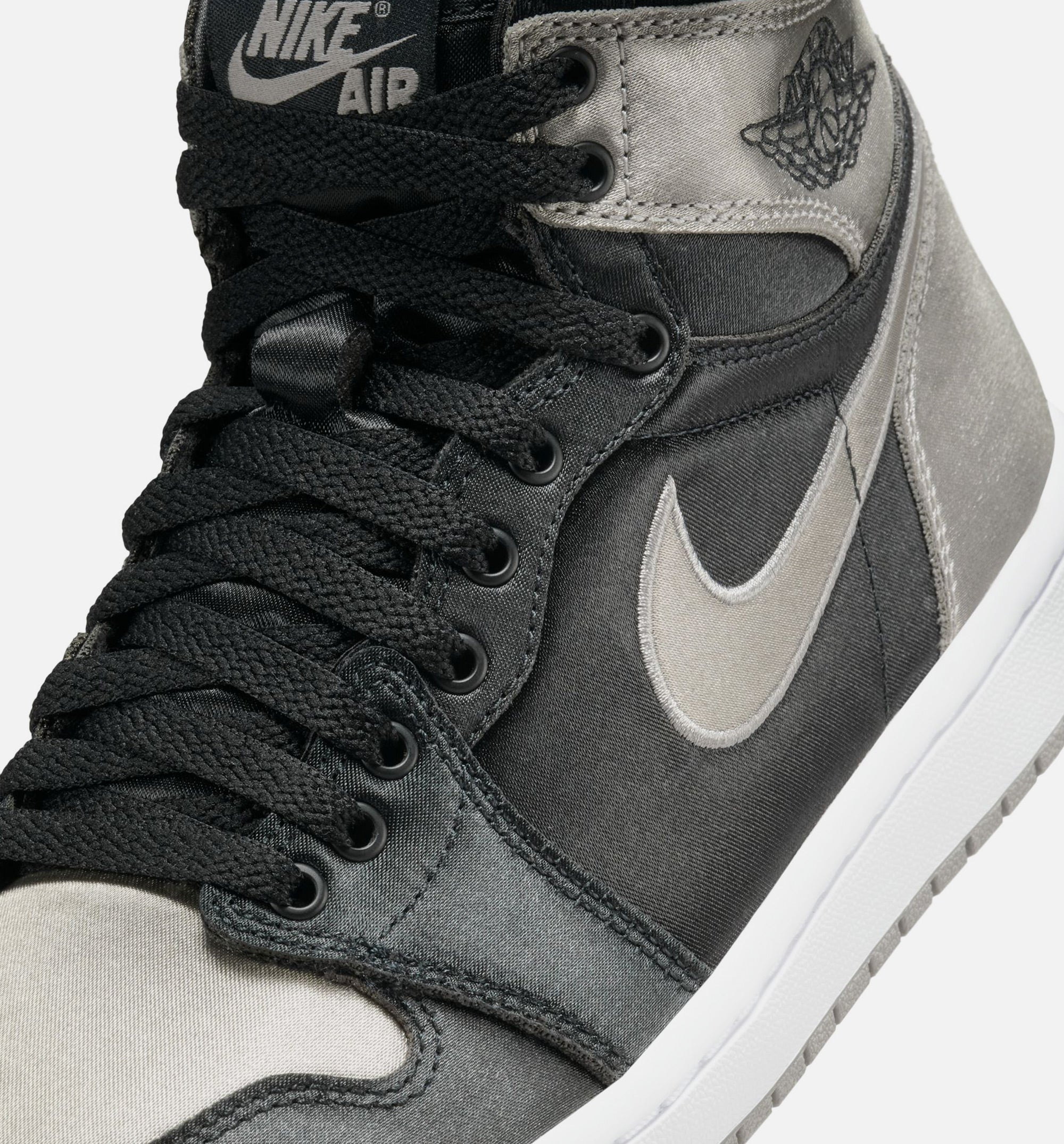 Air Jordan 1 Retro High OG Satin Shadow Womens Lifestyle Shoe - Black/Medium Grey/White、mySite、dreamappss