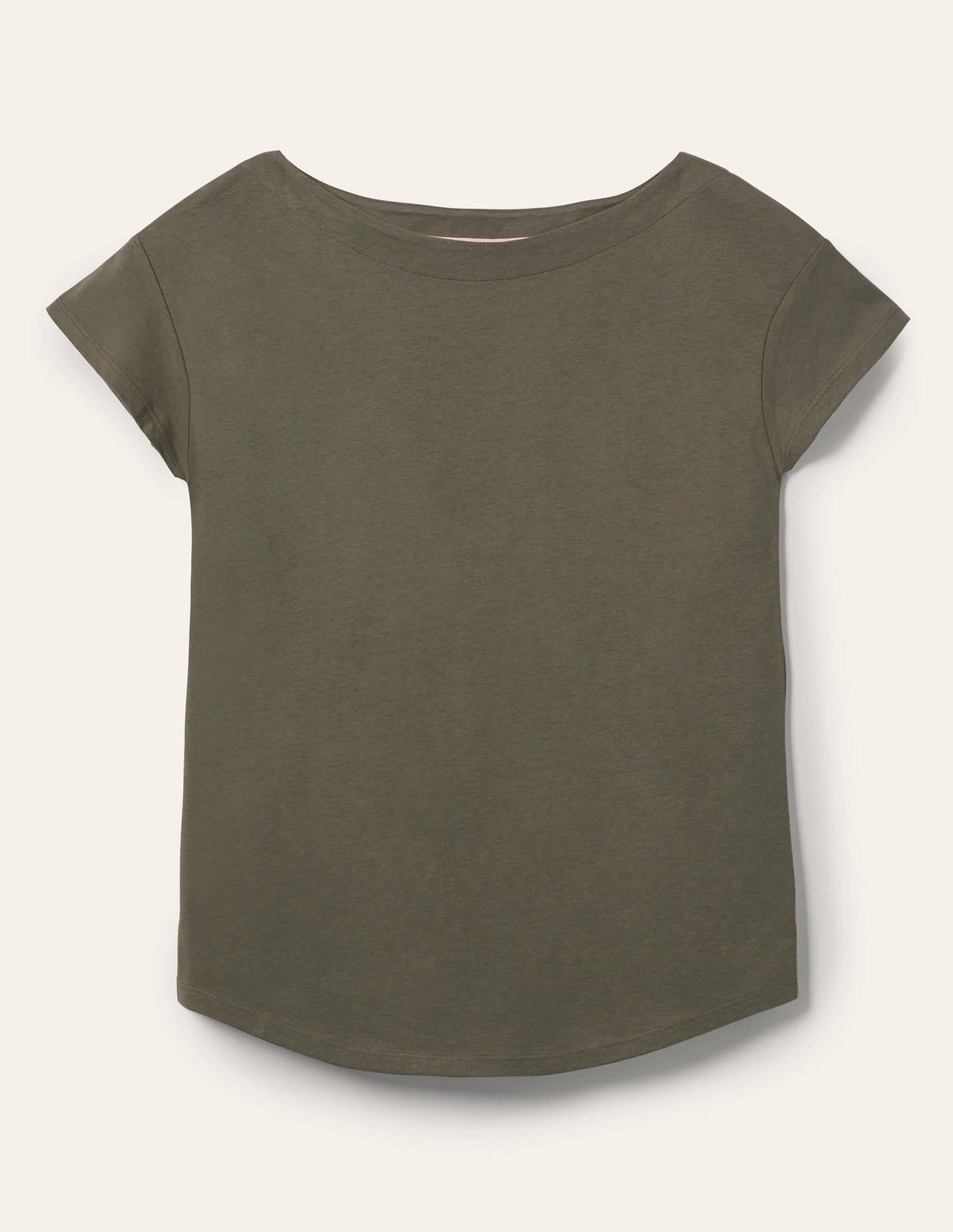  Supersoft Boat Neck T-Shirt-Classic Khaki、mySite、ashleygrahame