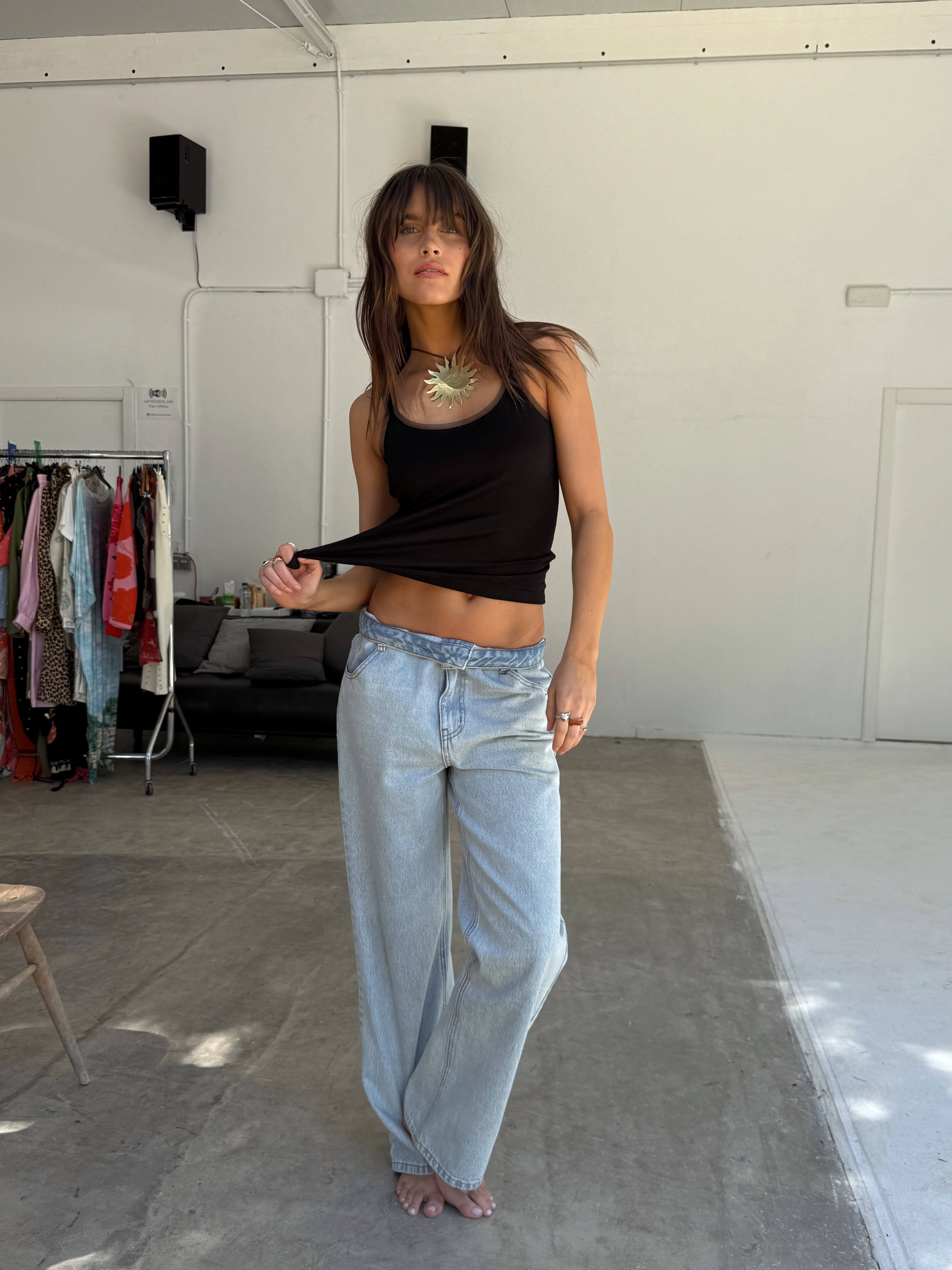 Blue Scallop Detail Jeans Petite、mySite、solidvoid