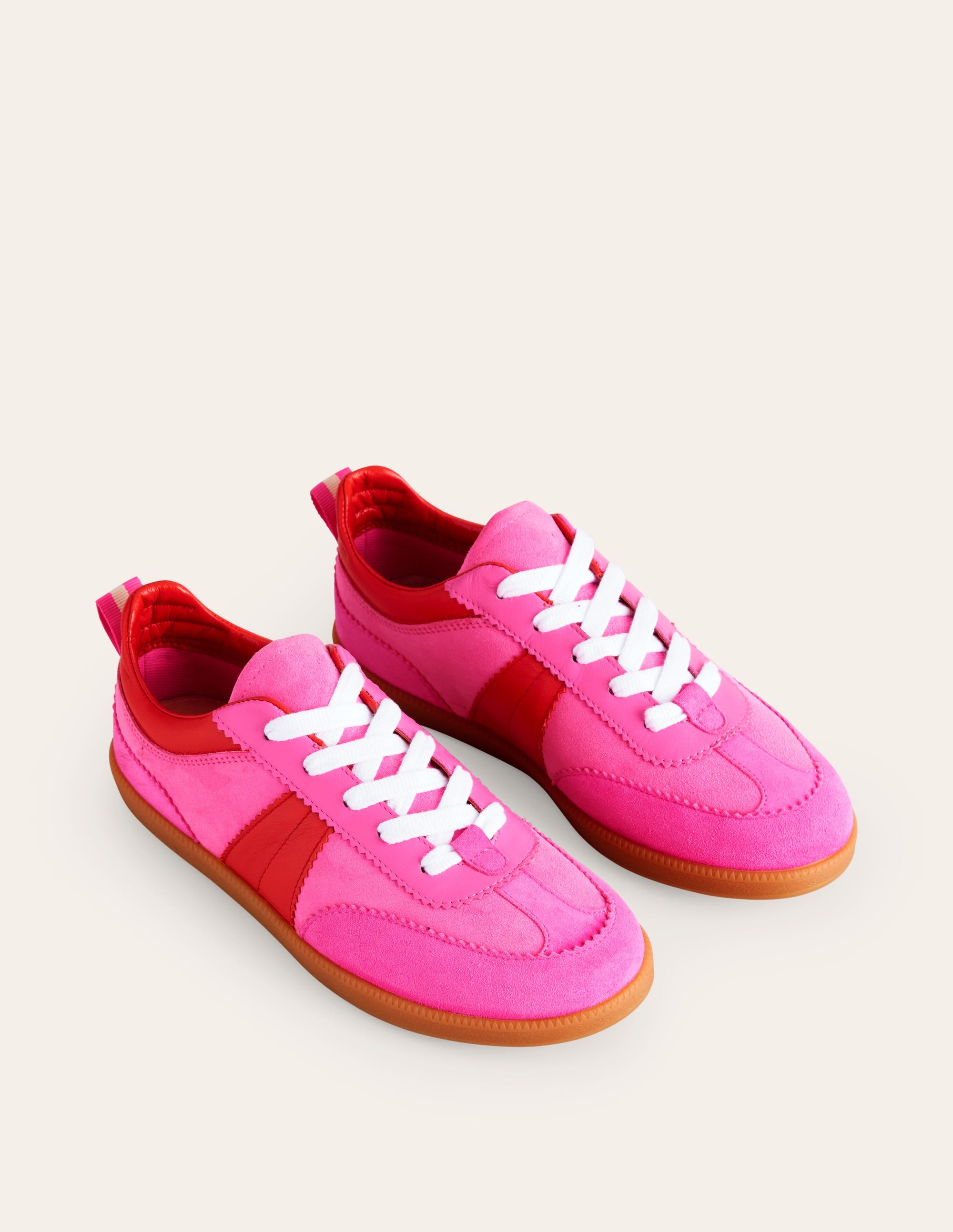 Erin Retro Tennis Trainers-Pink Colourblock、mySite、ashleygrahame