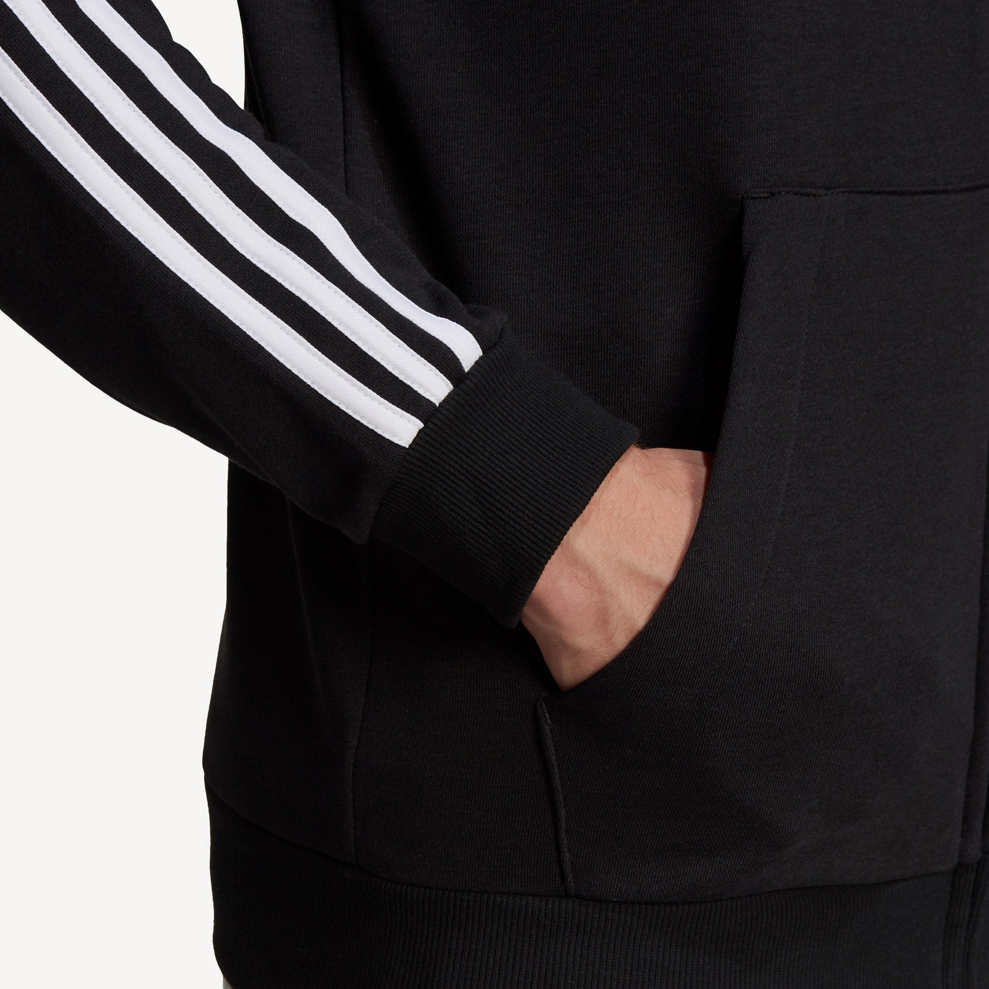 adidas Essentials Men's 3-Stripe Full-Zip Hoodie
