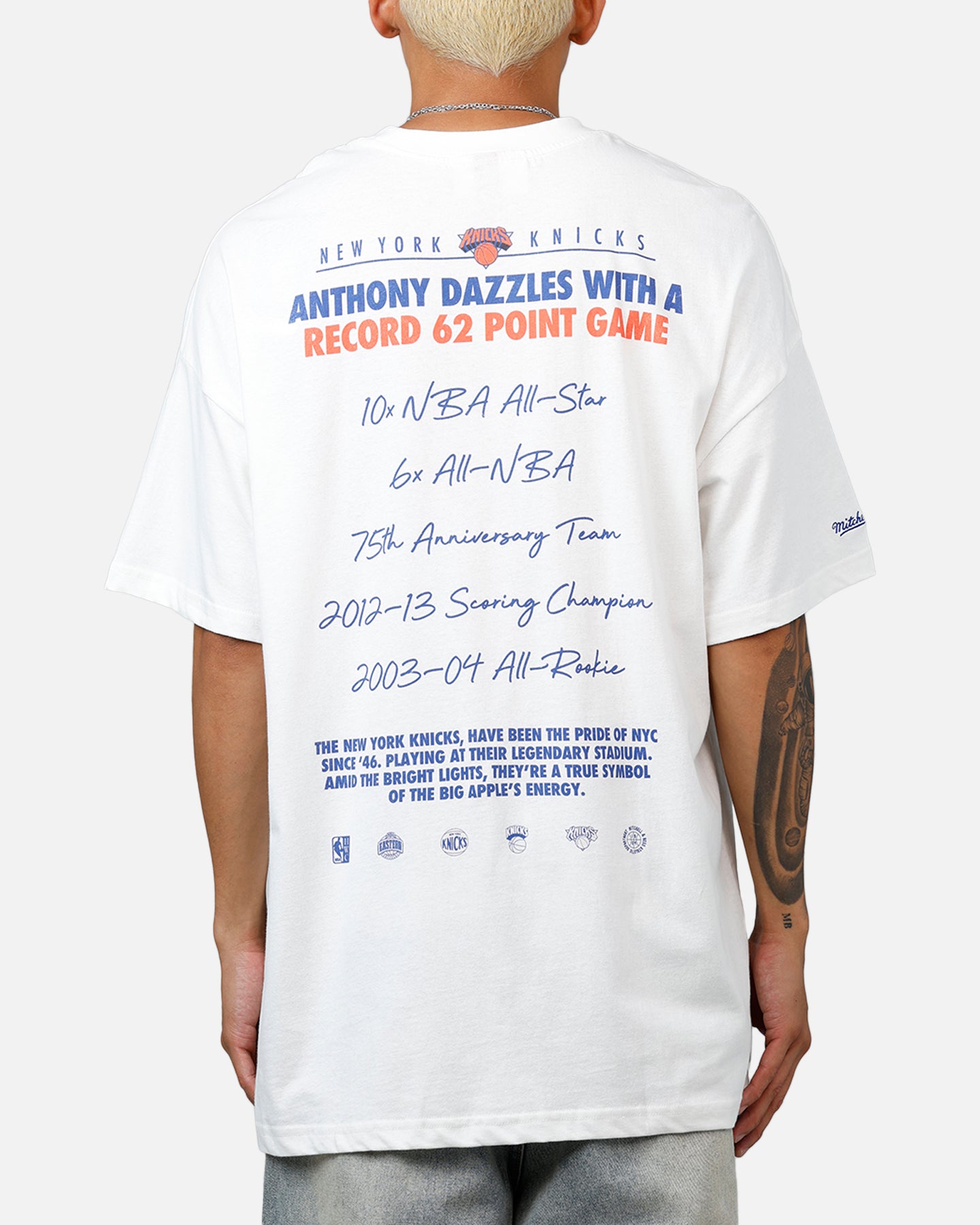 Mitchell & Ness New York Knicks Carmelo Anthony Got Better T-Shirt Vintage White、mySite、zt4zffjzw