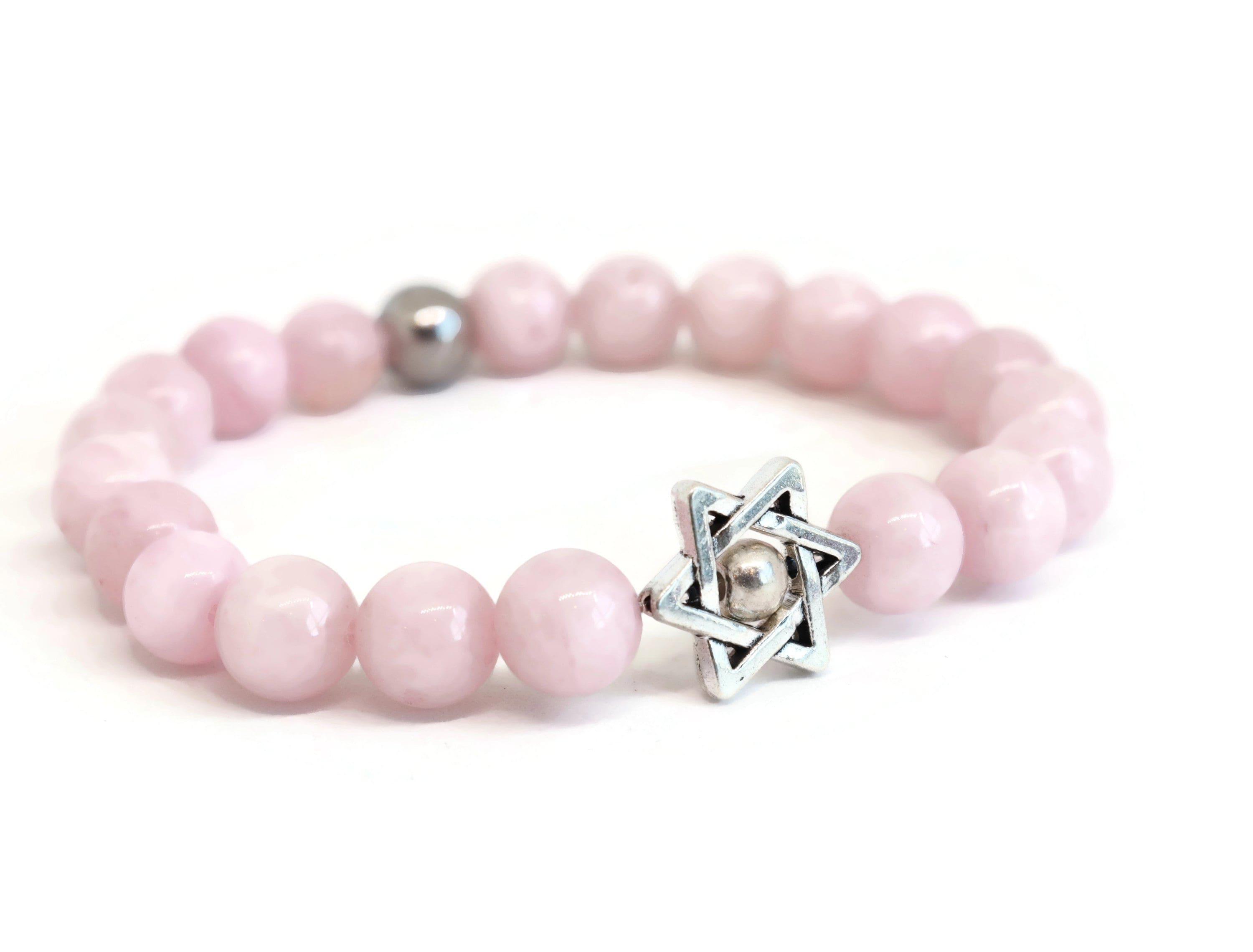 Rose Quartz Star of David Beaded Bracelet、mySite、topwebapps