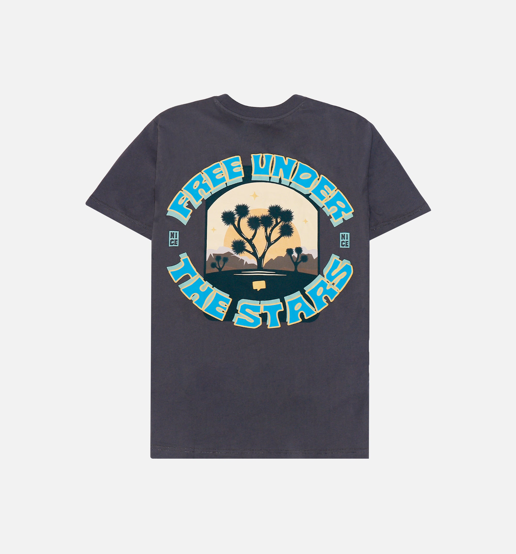 Free Under the Stars Short Sleeve Shirt Mens T-Shirt - Charcoal Grey、mySite、dreamappss