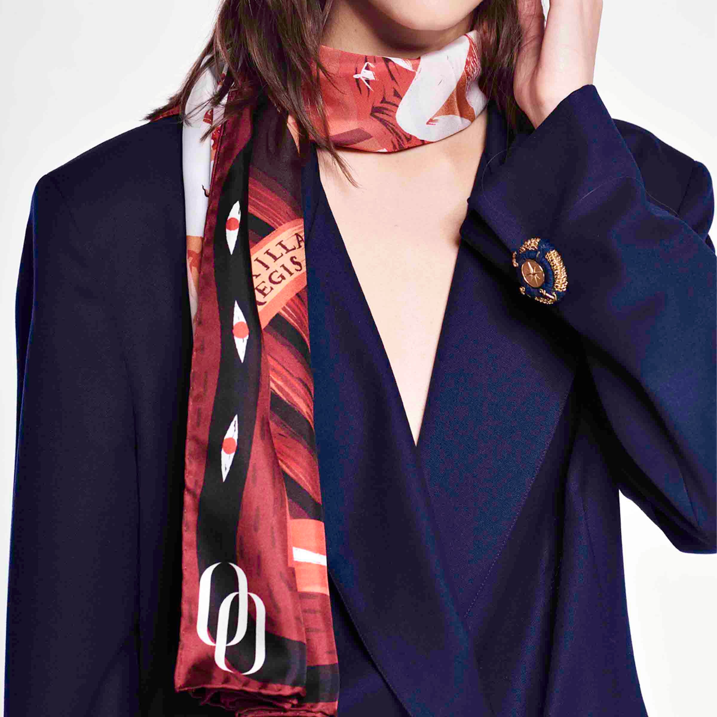 Silk Twill Stole INFERNO by Marco Brancato for Orequo、mySite、neckold