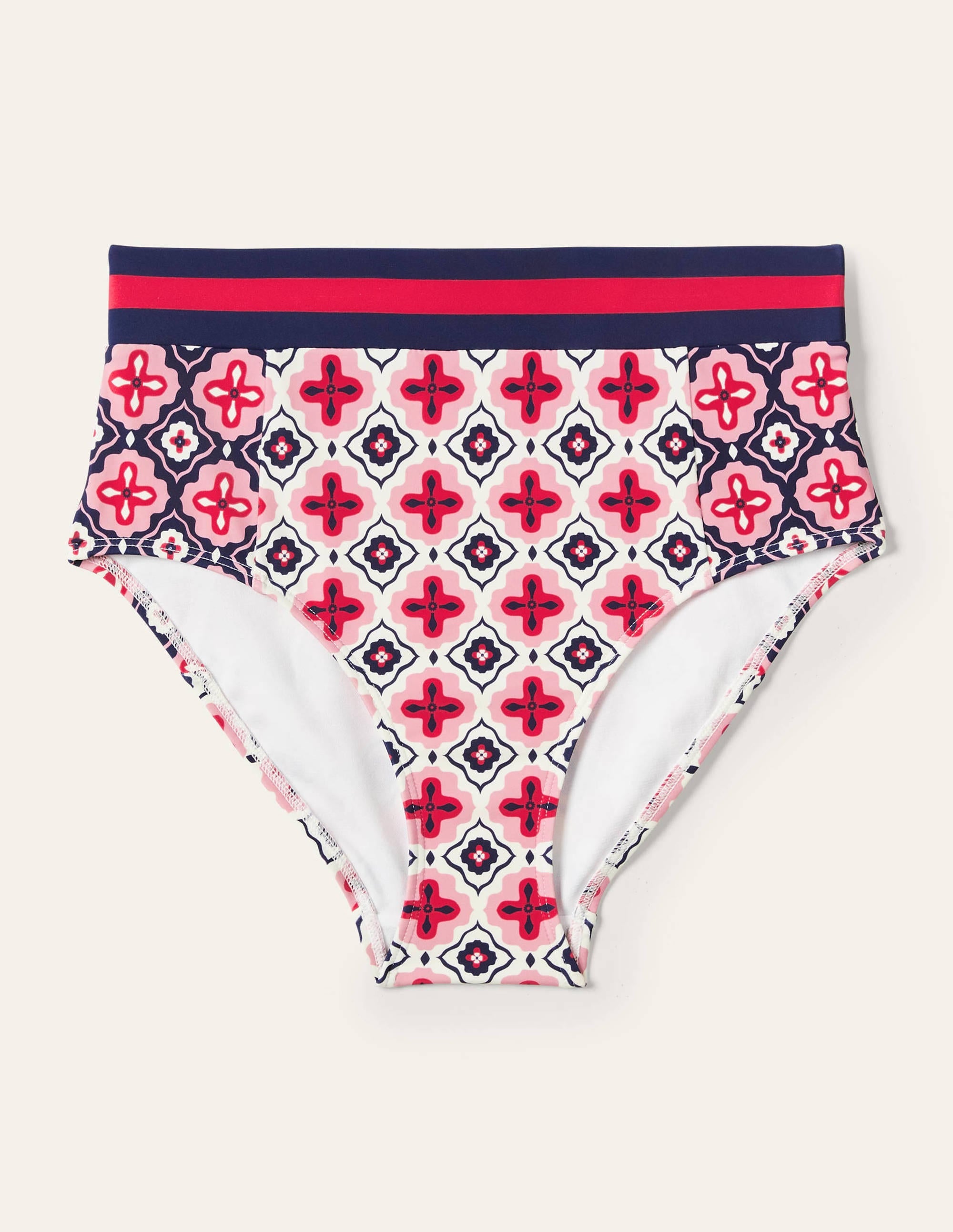  High Waisted Bikini Bottoms-Ivory, Moroccan Diamond、mySite、ashleygrahame