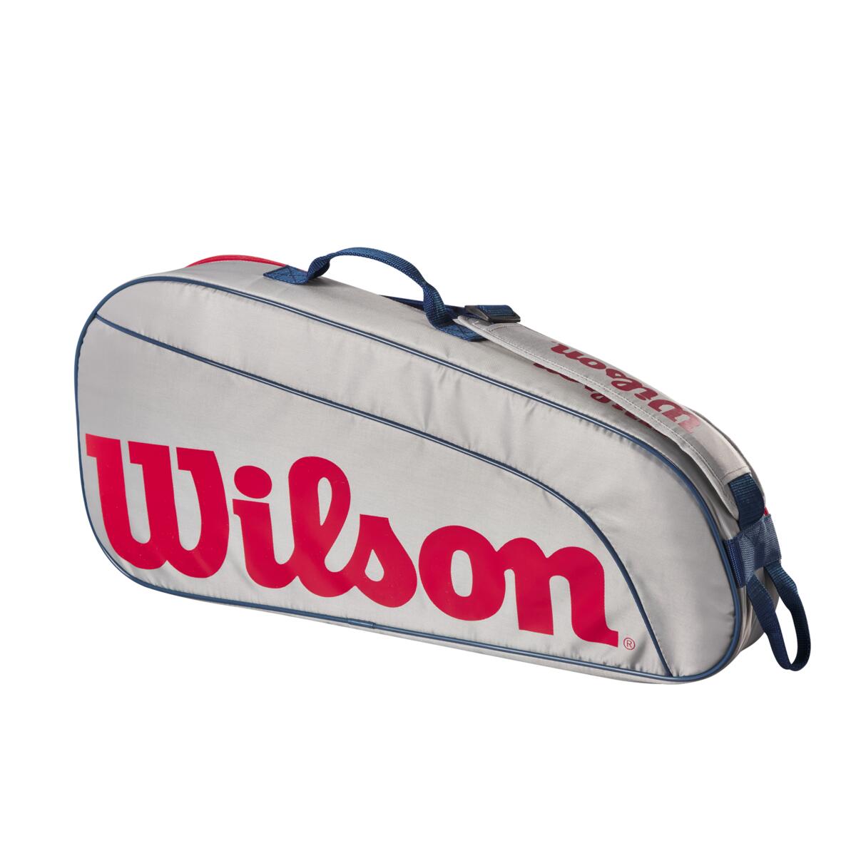 Wilson Junior 3 Pack Bag (Grey/Red/Blue)