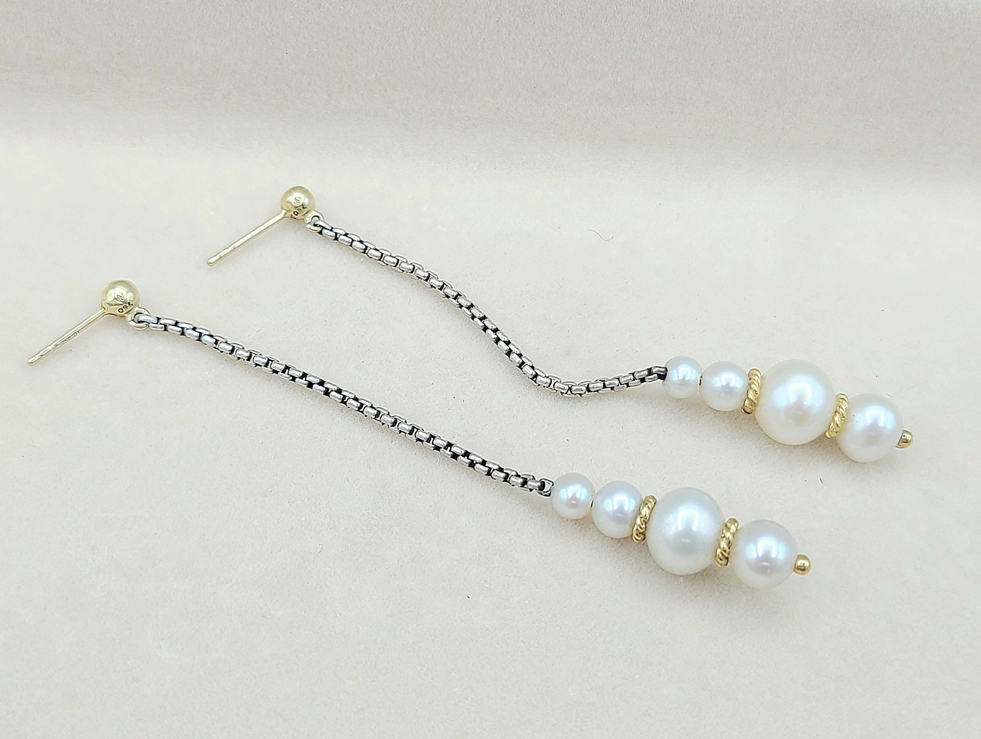 David Yurman聽Pearl聽Drop聽Gold聽Station聽Earrings、mySite、hinf8tx79