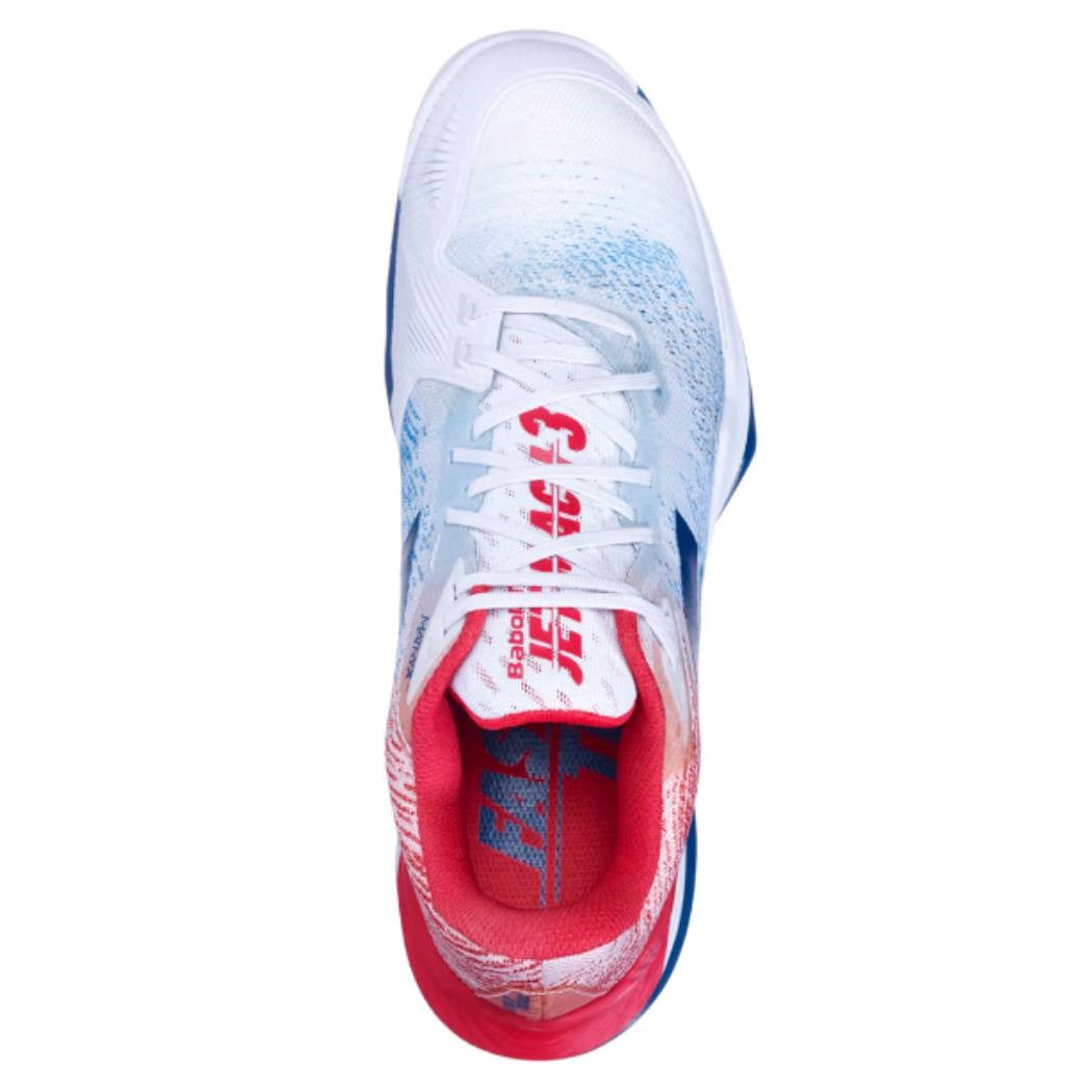 Babolat Jet Mach 3 AC Men's Tennis Shoe (White/Blue)