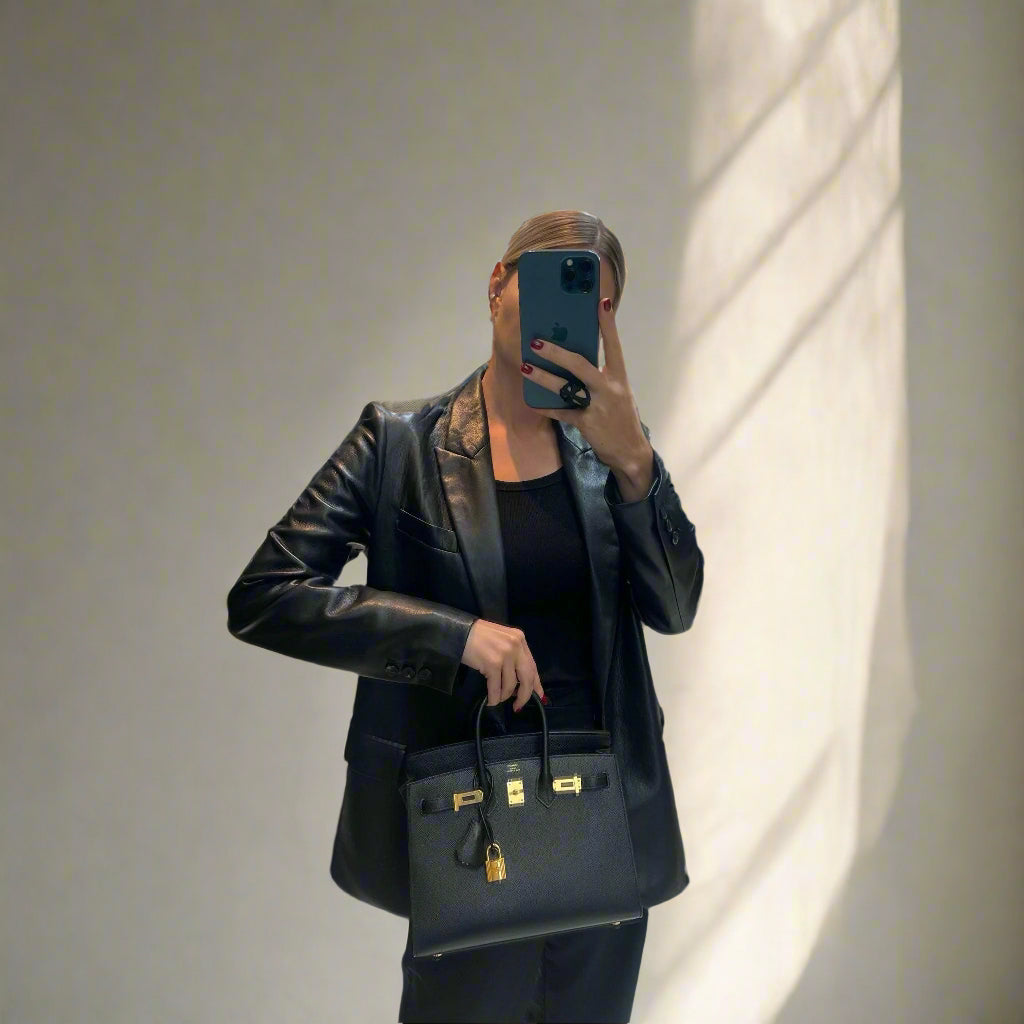 Hermès Birkin 25 Sellier Black Epsom Gold Hardware、mySite、garminoutage.com