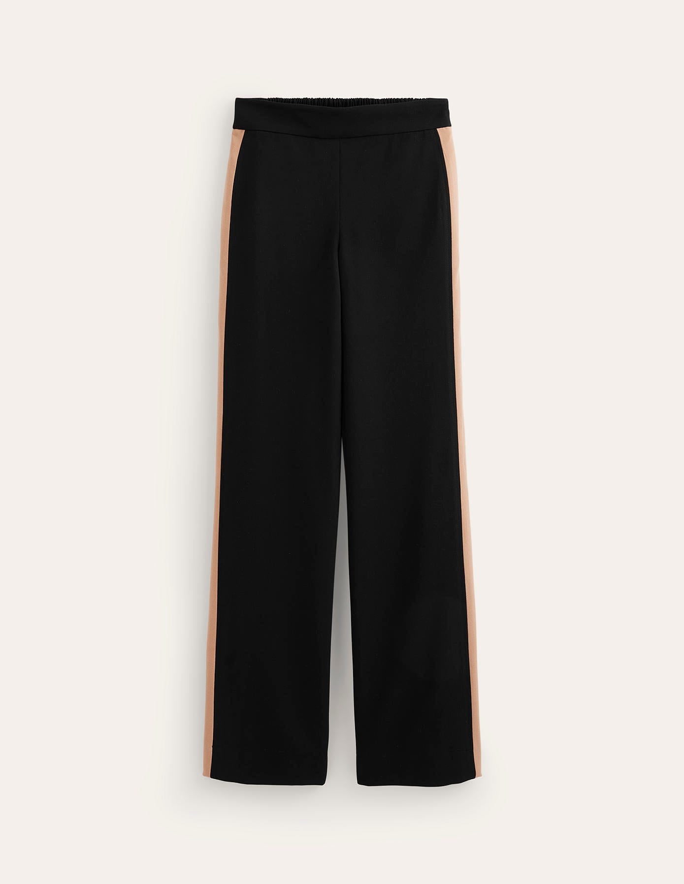  Pull On Side Stripe Trousers-Black with Camel Stripe、mySite、ashleygrahame