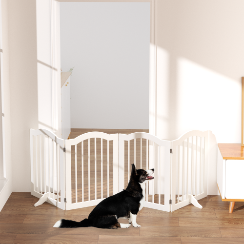 29.5-45.3" Wide Baby Gate for Stairs, Dog Gate Indoor for Doorways, No Drilling Pressure Mounted Pet Gates for Kids, Easy Walk Through Safety Gate, White、、casual