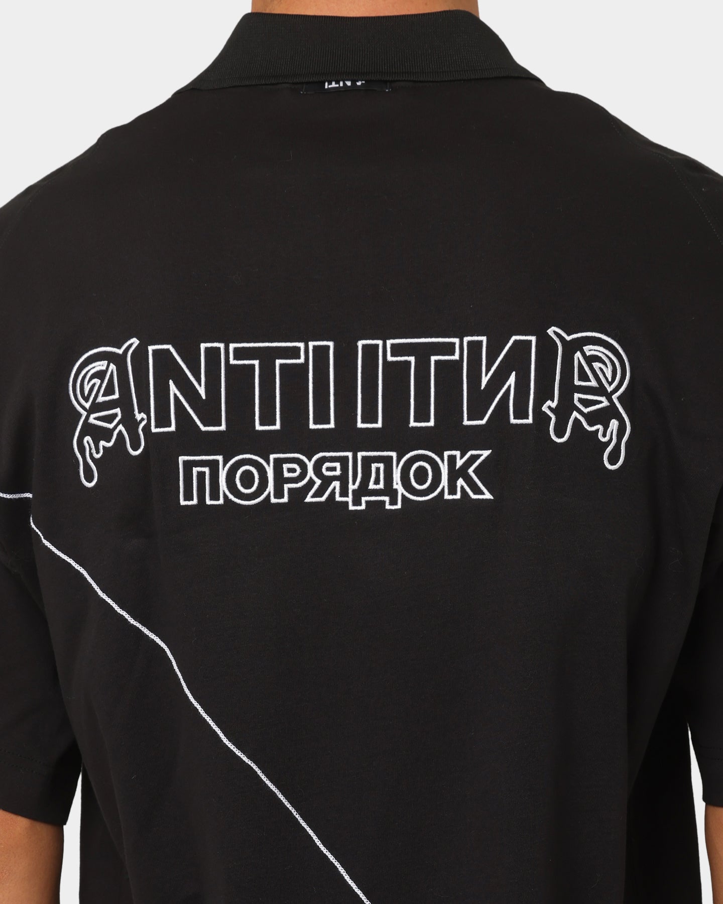 The Anti Order Military Oversized Polo Shirt Black/White、mySite、zt4zffjzw