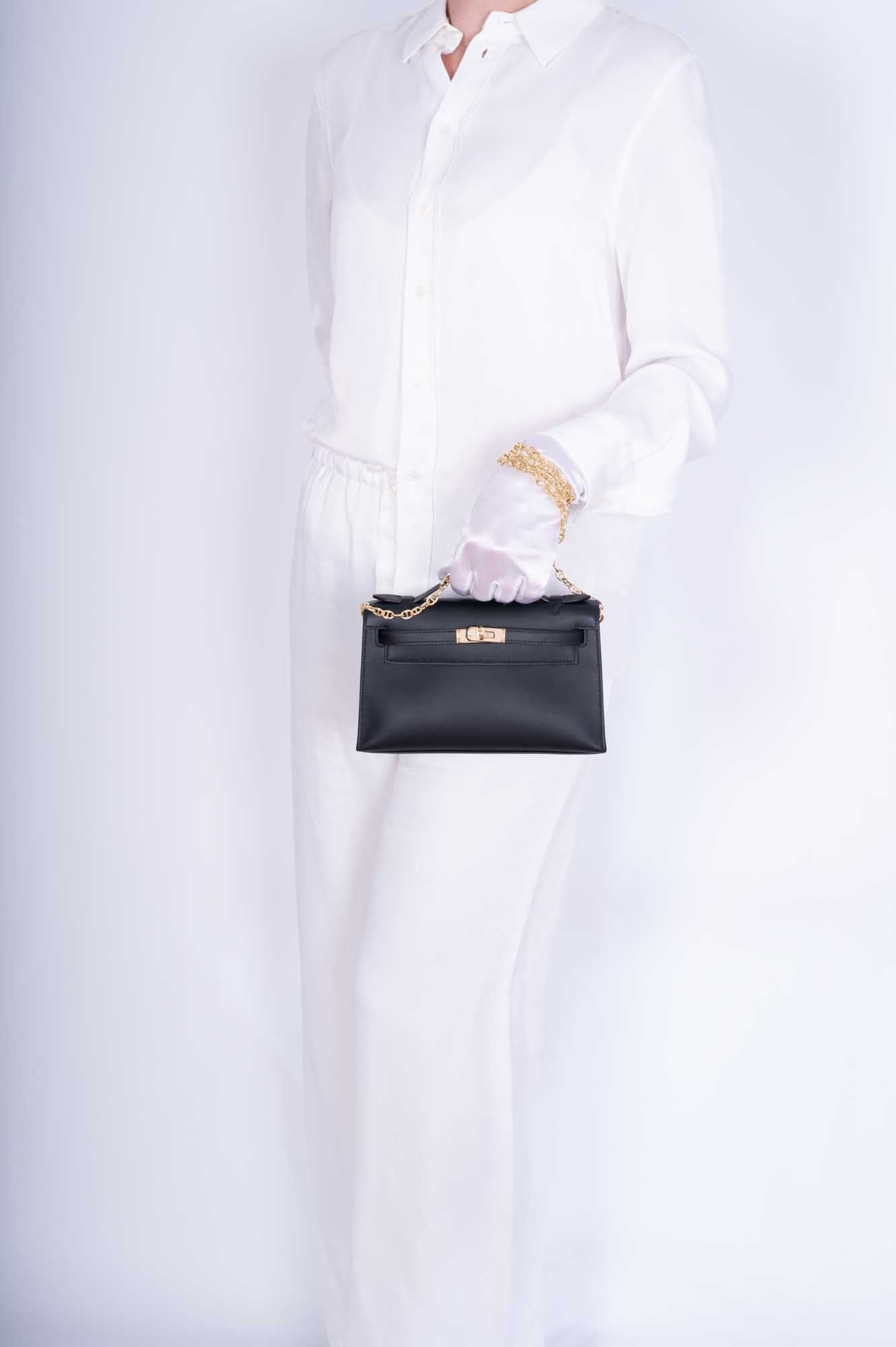 Hermès Kelly Mini Pochette Black Swift Permabrass Hardware、mySite、garminoutage.com