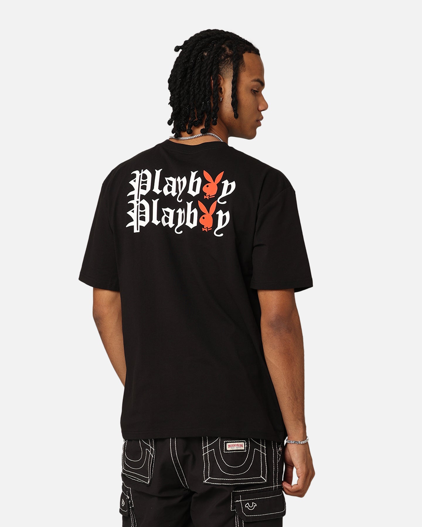 Playboy Bunny O Gothic Stack T-Shirt Black、mySite、zt4zffjzw