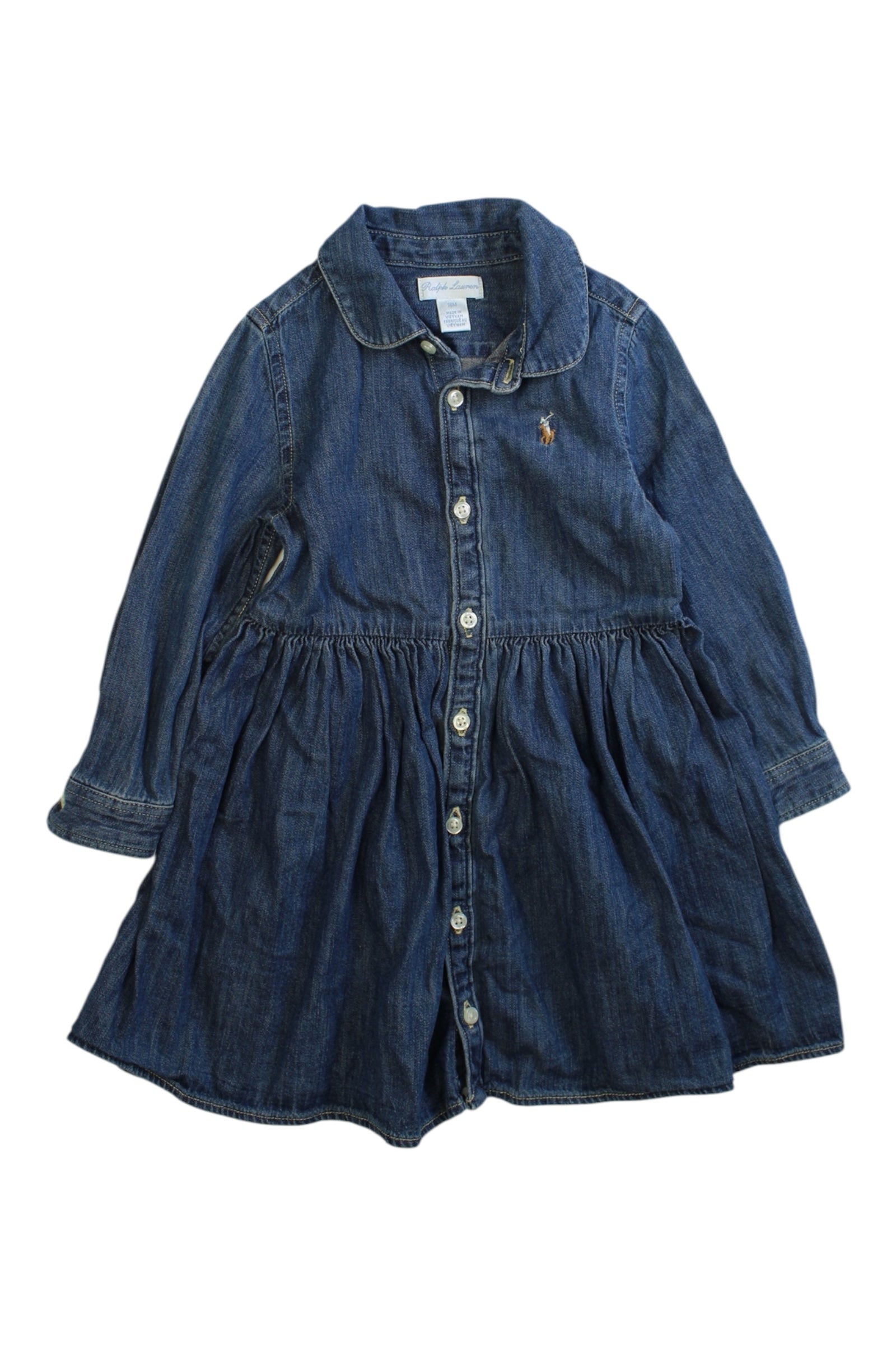 Ralph Lauren Denim Long Sleeve Dress - Size 12-18M、mySite、g9winljtr