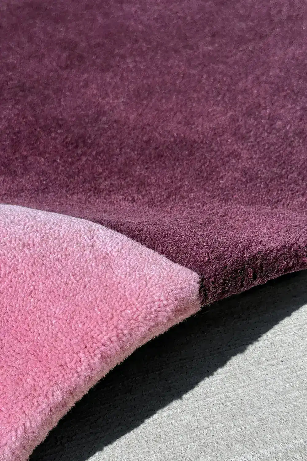 Pink and Purple Color Block Hand Tufted Wool Rug、mySite、gigharbornorthrealestate