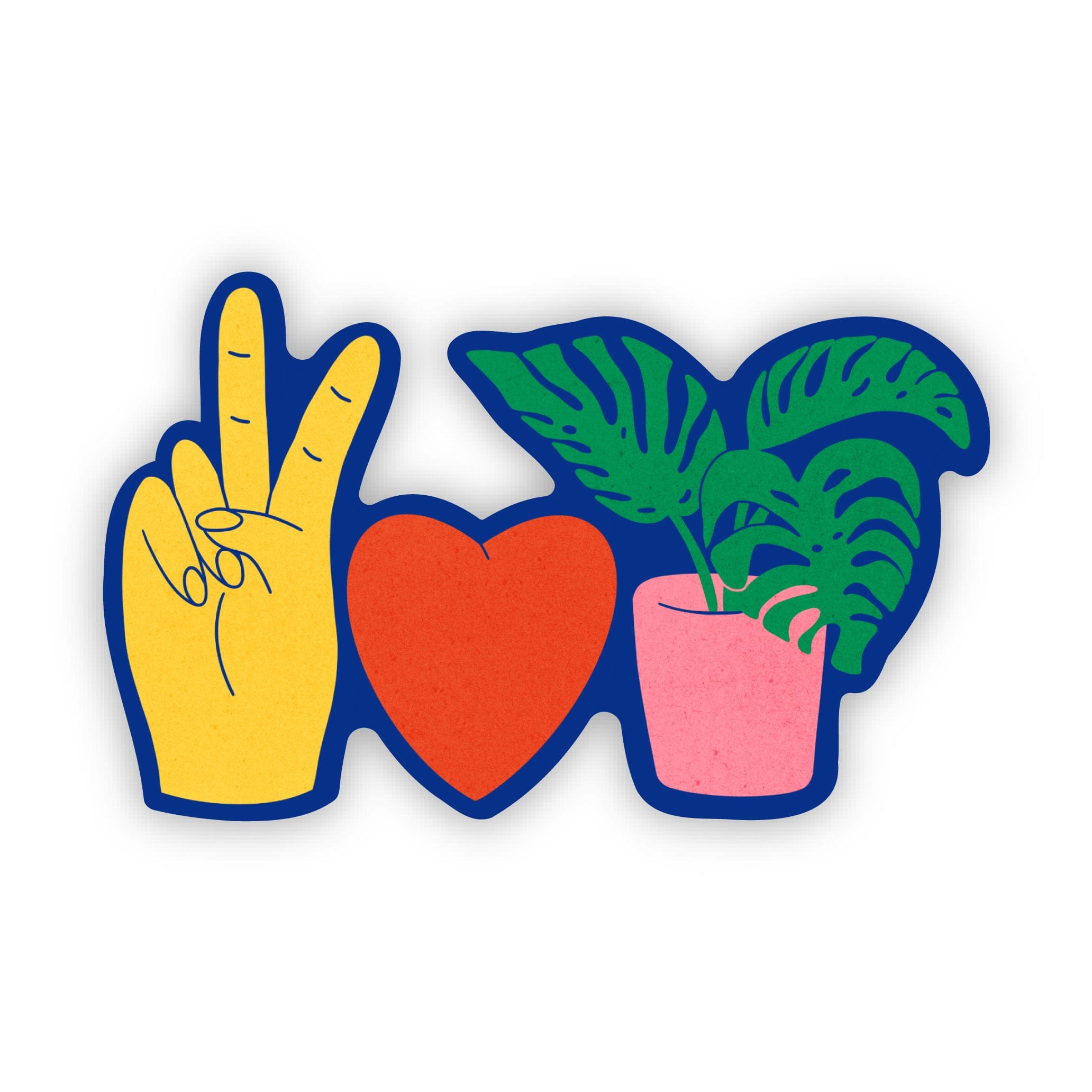  Peace, Love, Plant Sticker、mySite、ghnorth
