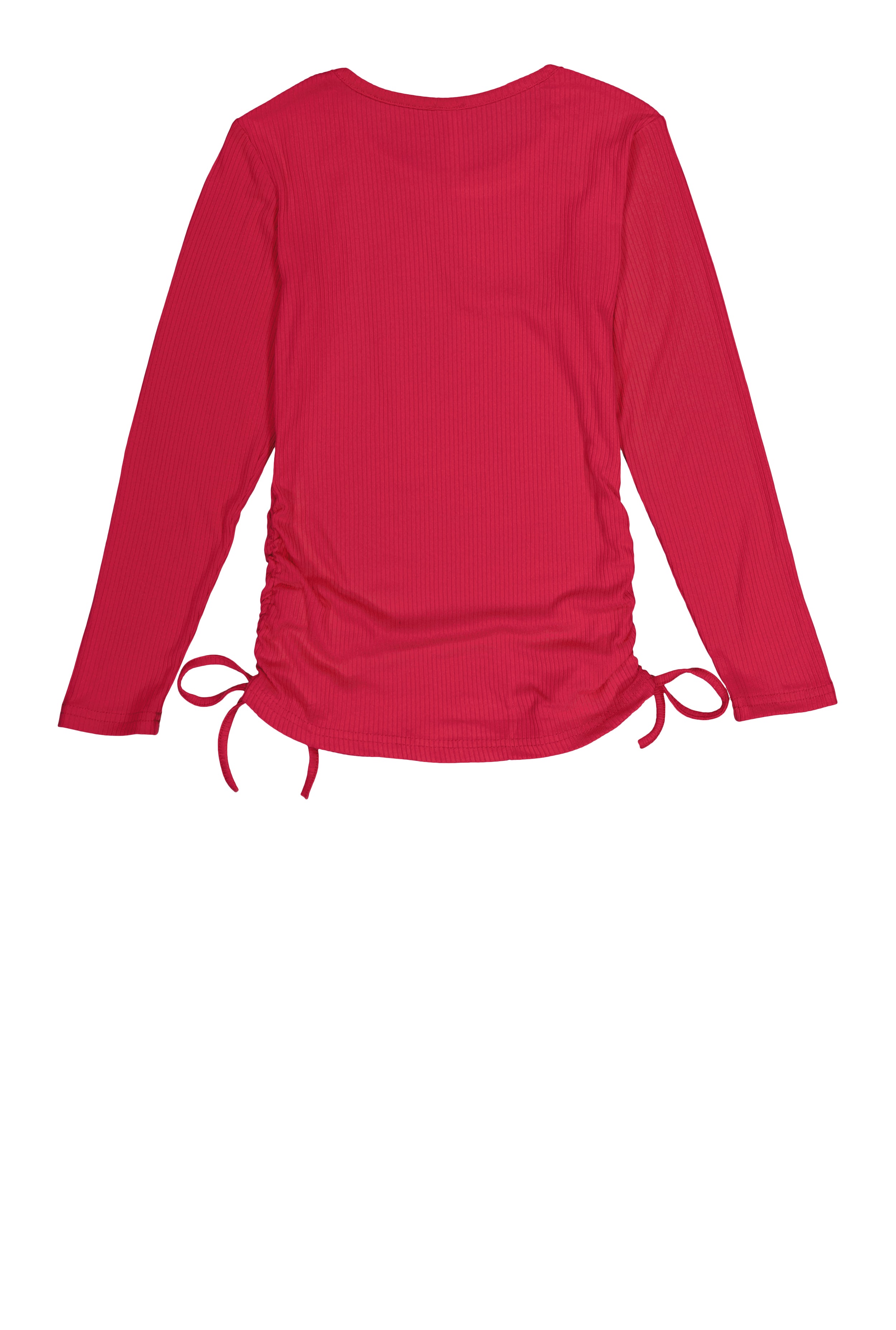 Girls Ribbed Long Sleeve Top with Necklace、mySite、camillekostekn