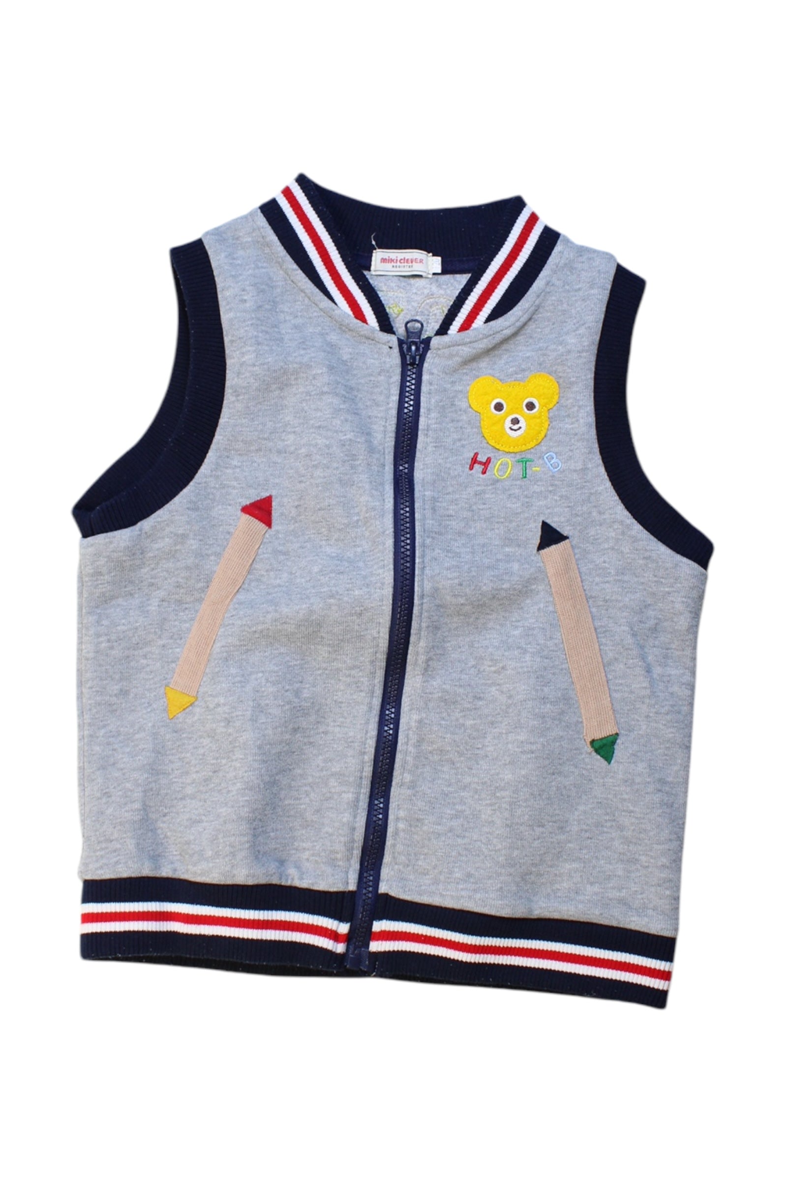Miki House Teddy Bear Vest - Size 6T、mySite、g9winljtr