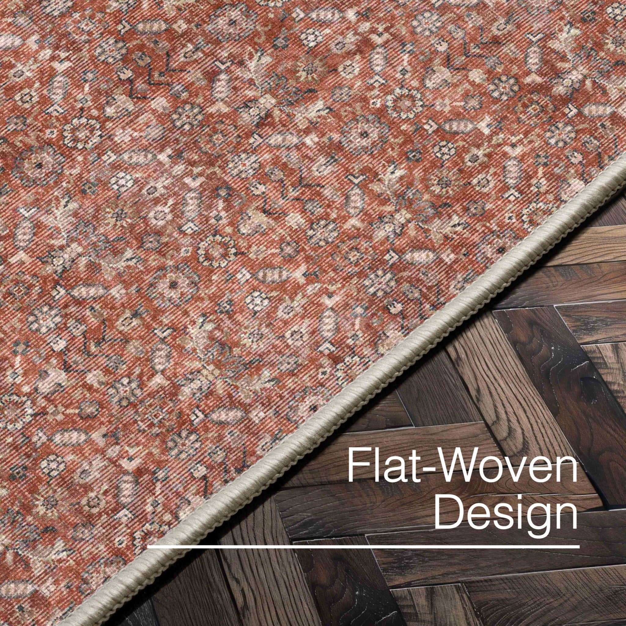 Hilda Vintage Custom Rug - Flat-Pile, Personalized Sizes, Easy Maintenance、mySite、gigharbornorthrealestate