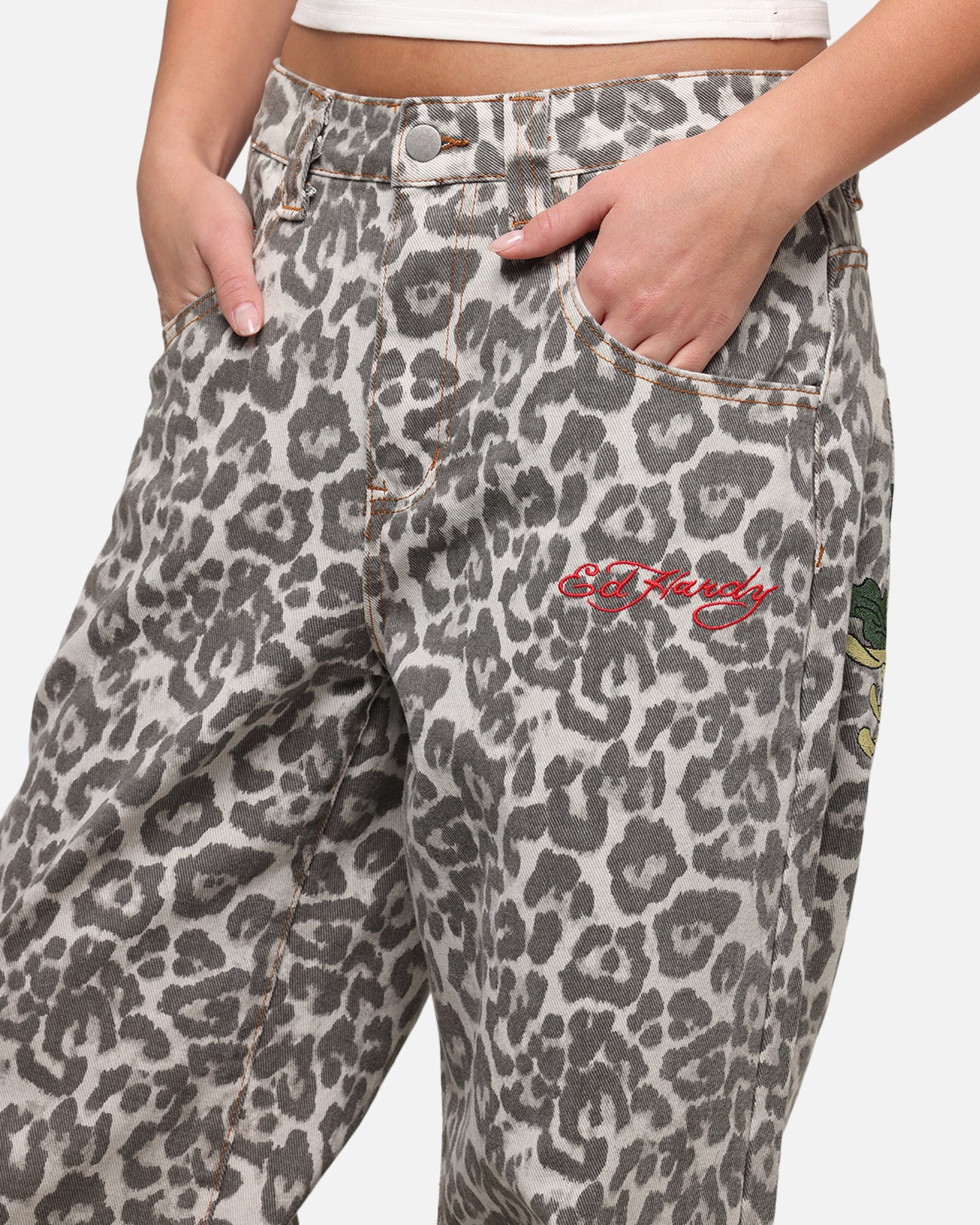 Ed Hardy Women's Leopard Jeans Leopard、mySite、zt4zffjzw