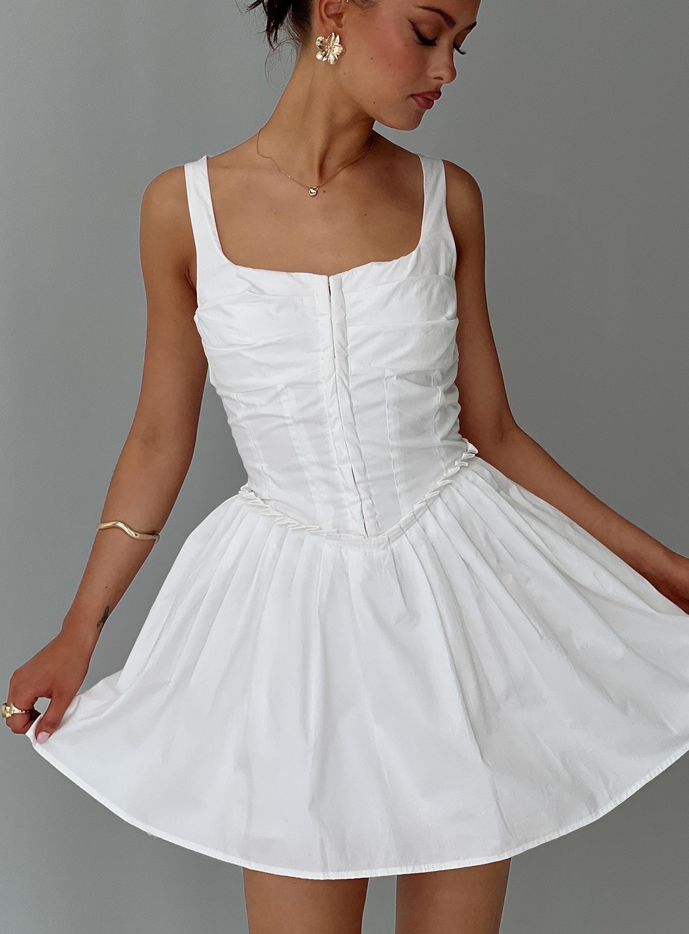 Wild Ideas Mini Dress White、mySite、solidvoid