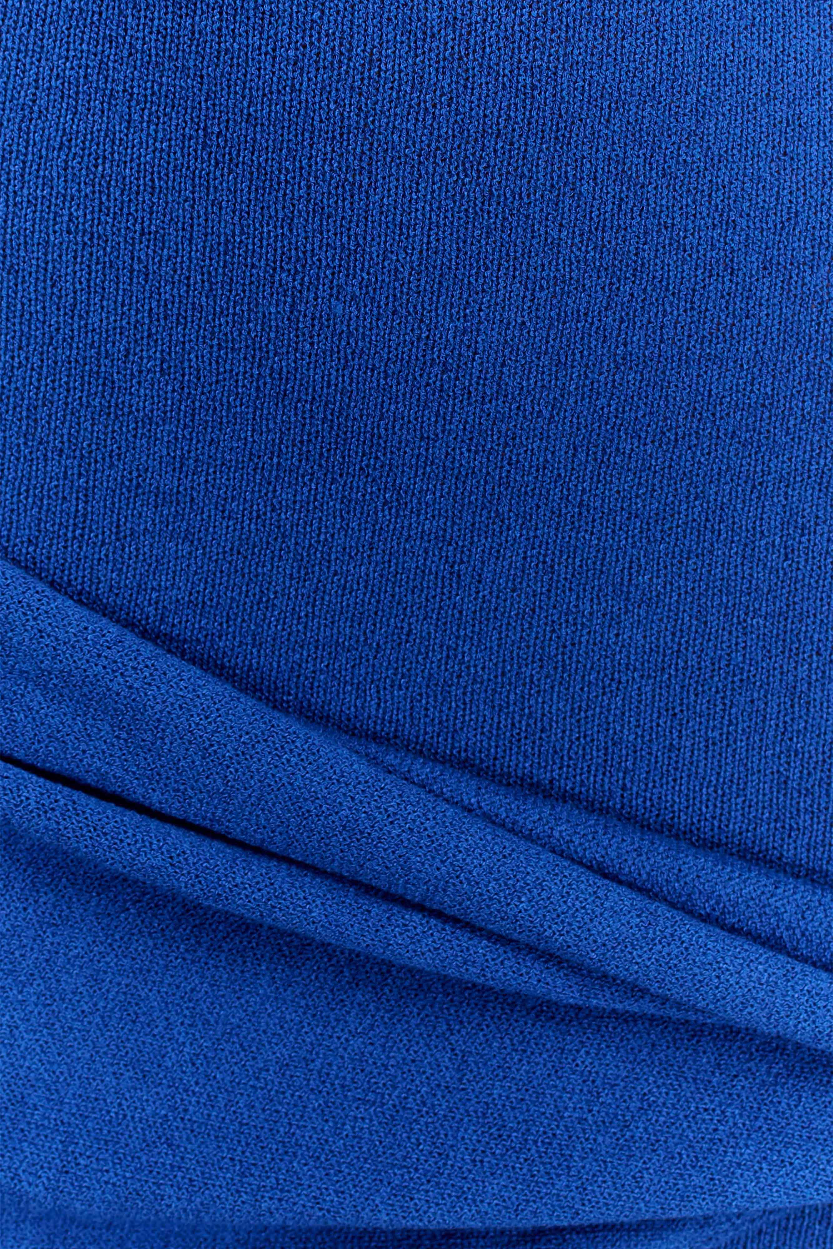 Taron Knit Mini Dress With Scarf - Cobalt、mySite、solidvoid