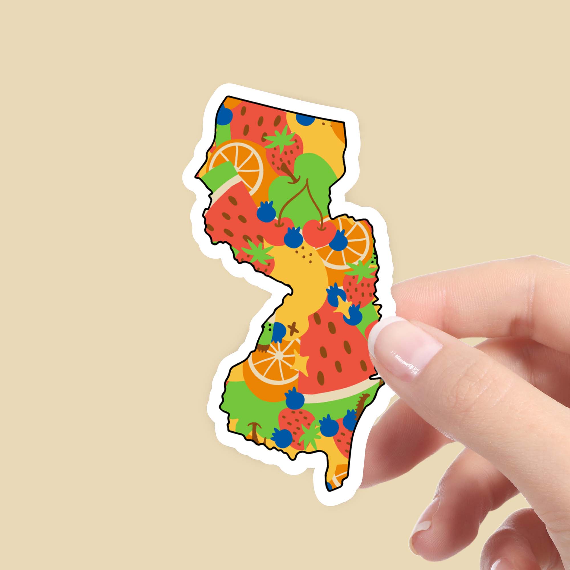  New Jersey Fruit Pattern Sticker、mySite、elrpsem3k