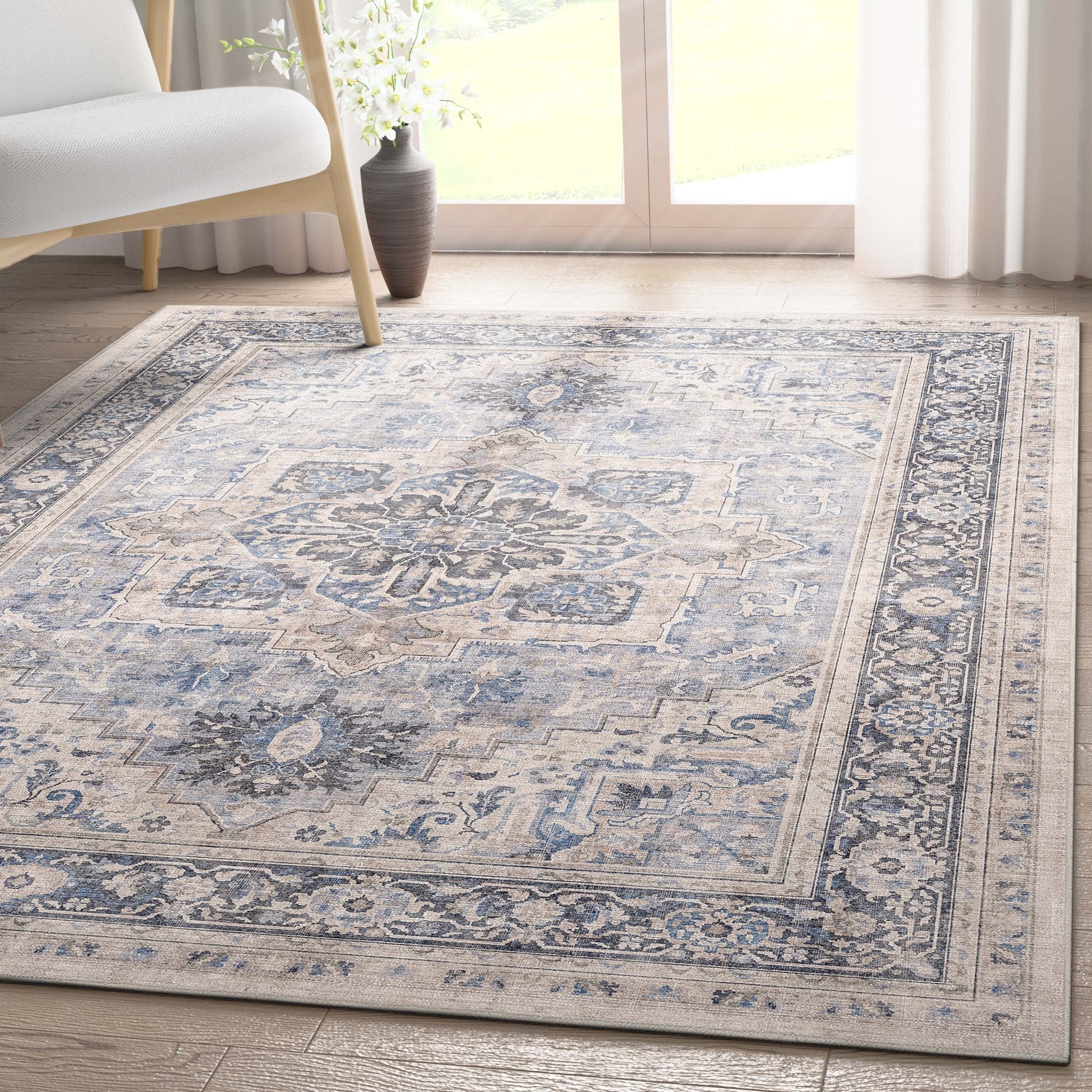 Tirana Vintage Medallion Oriental Flat-Weave Rug、mySite、gigharbornorthrealestate