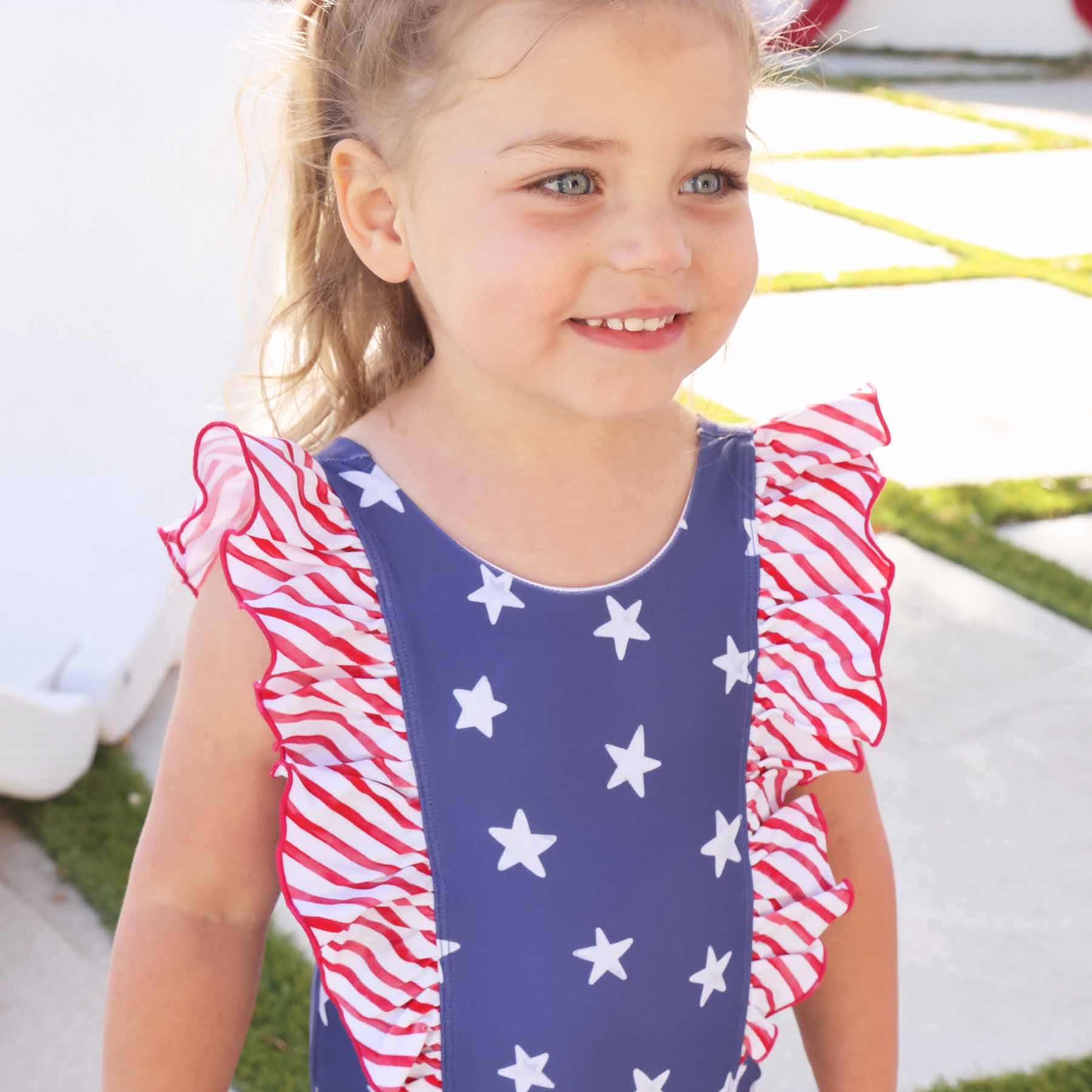  Double Ruffle One Piece | Star-Spangled Summer、mySite、layawaytickets