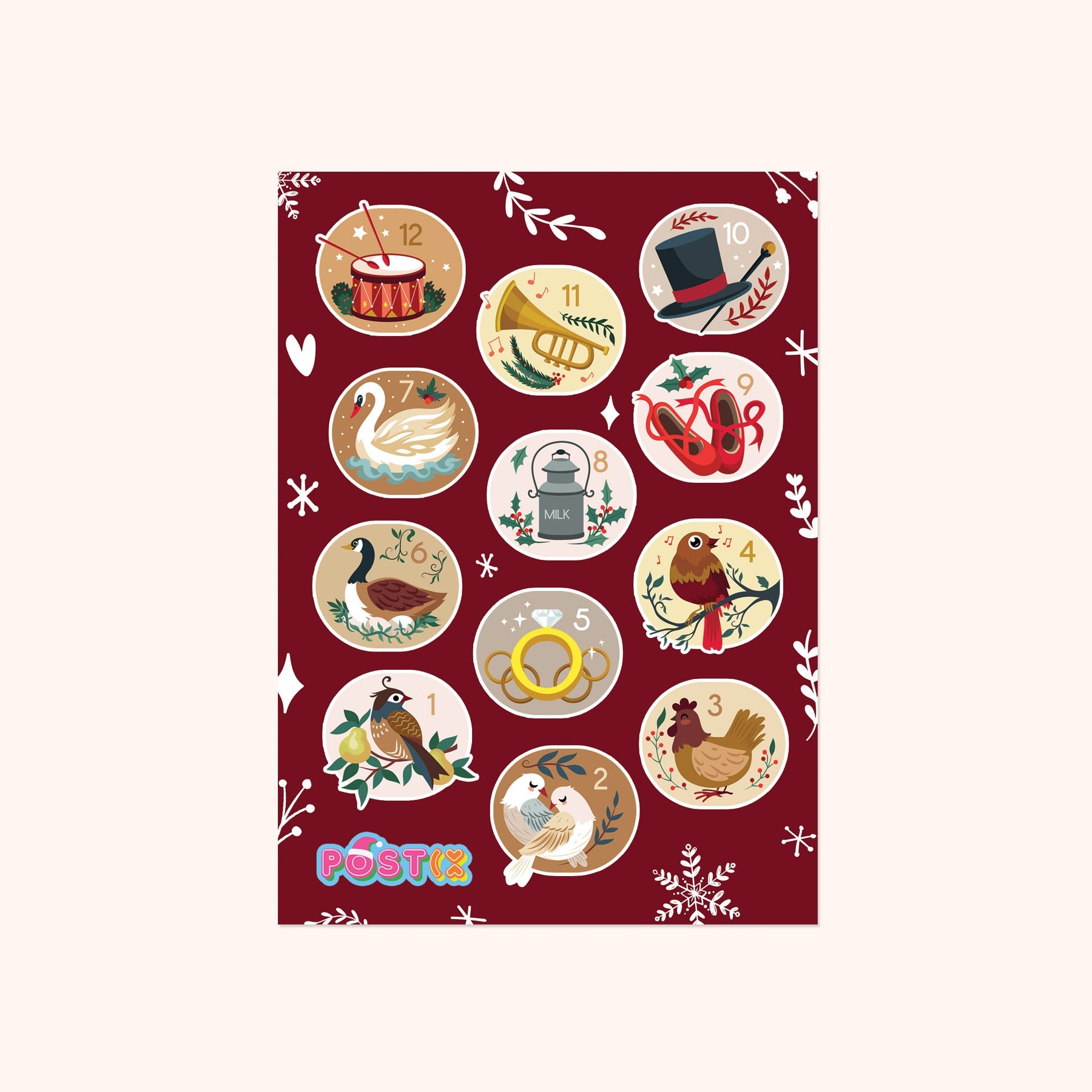  12 Days of Christmas Sticker Sheet、mySite、ghnorth