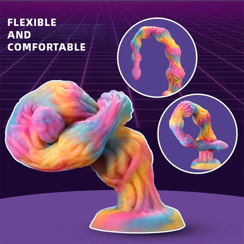 Extra-Long Soft Liquid Silicone Knot Dildo