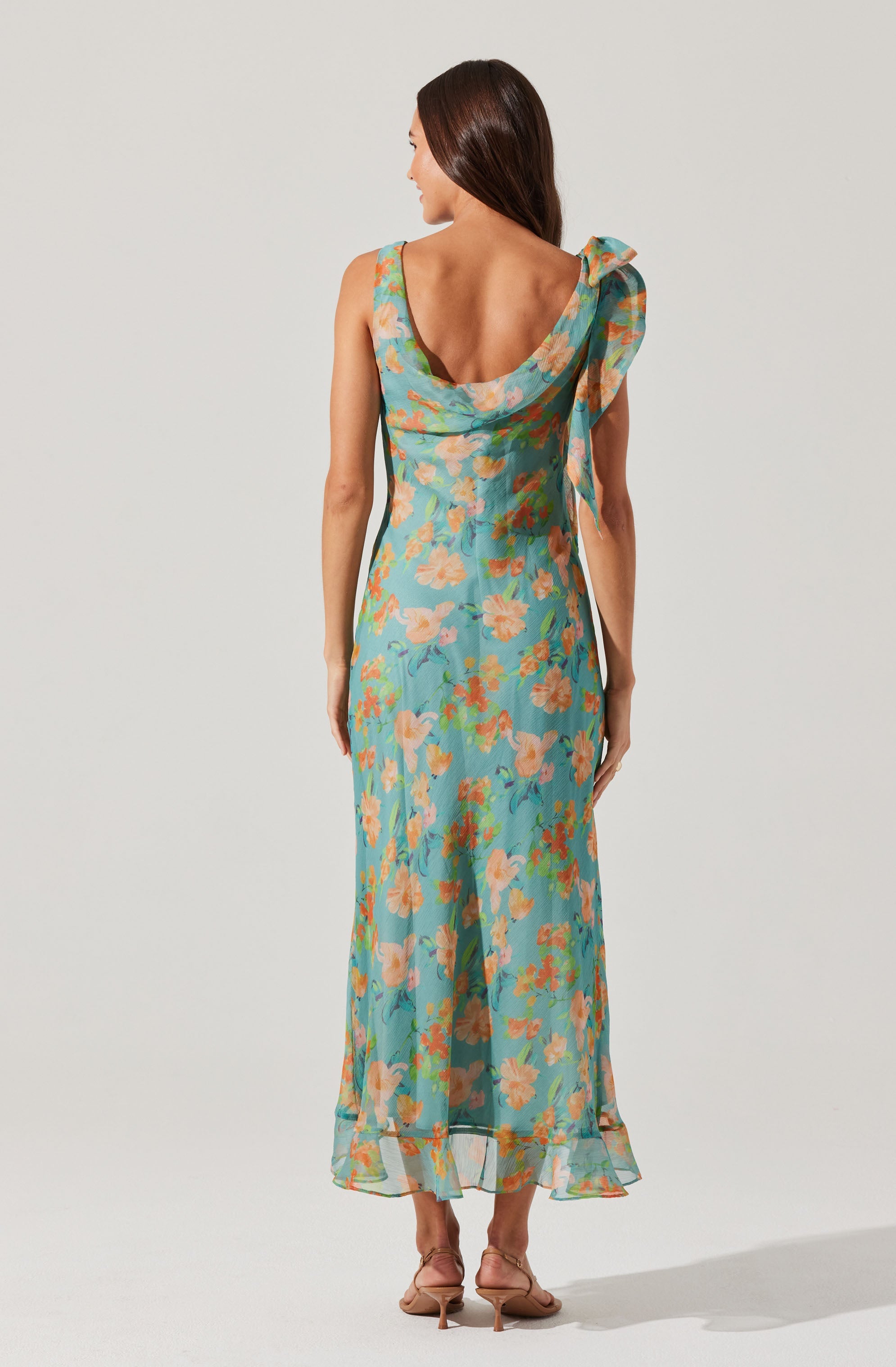 Isabelle Ruffled Cowl Neck Dress、mySite、solidvoid