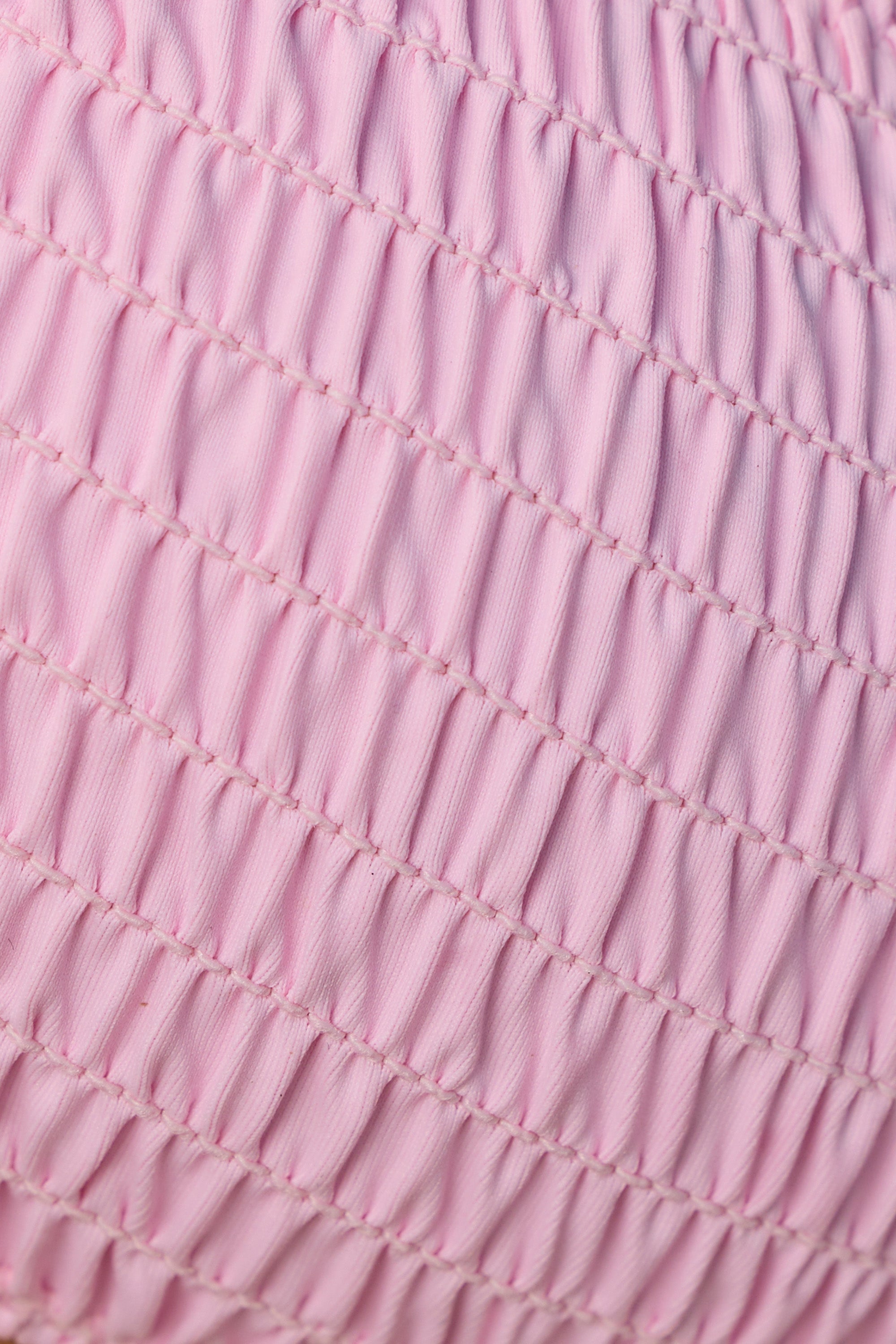 Strappy Bandeau Bikini Top in Ballerina Pink、mySite、solidvoid