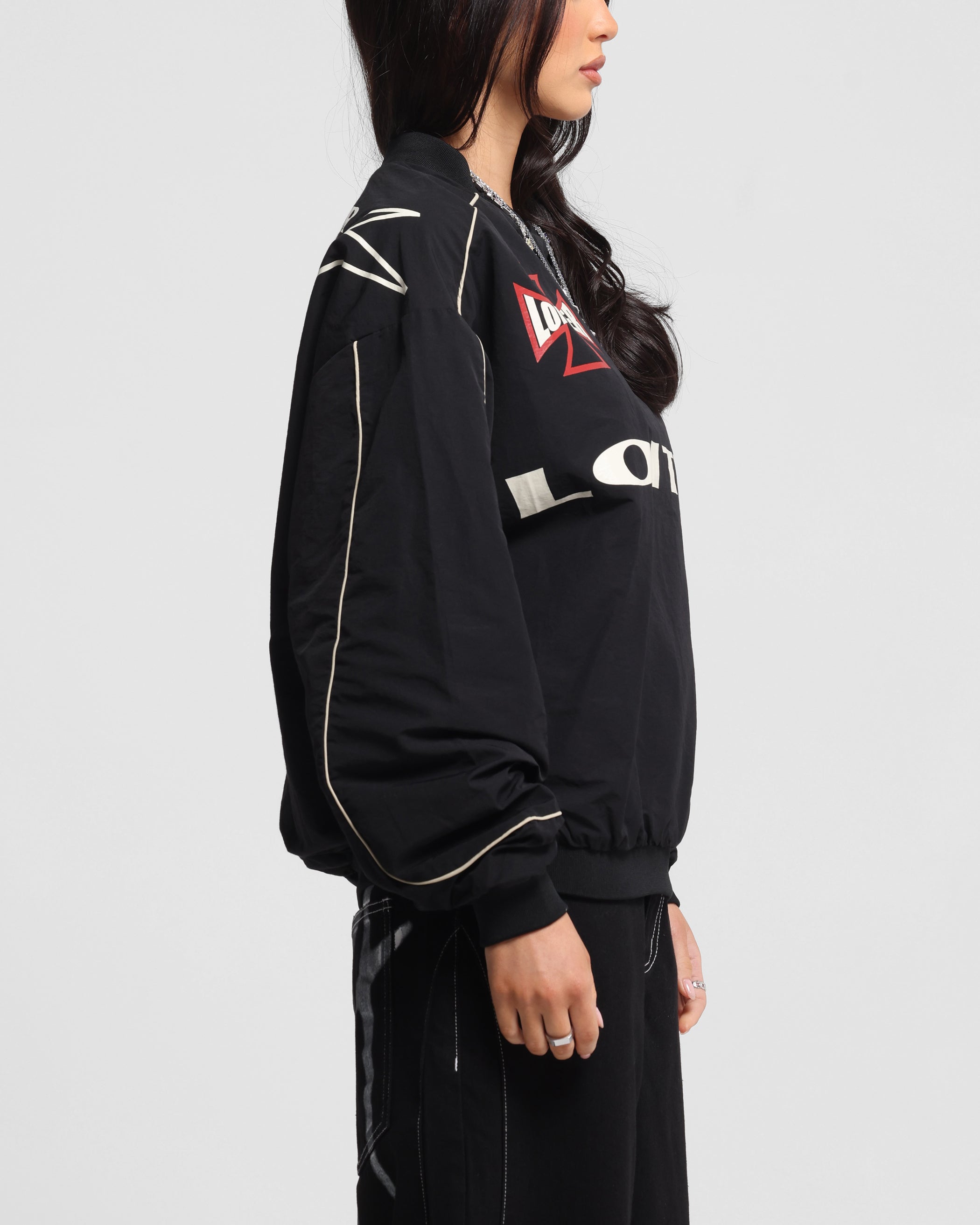 Loiter Racer Nylon Jersey Crewneck Black、mySite、zt4zffjzw