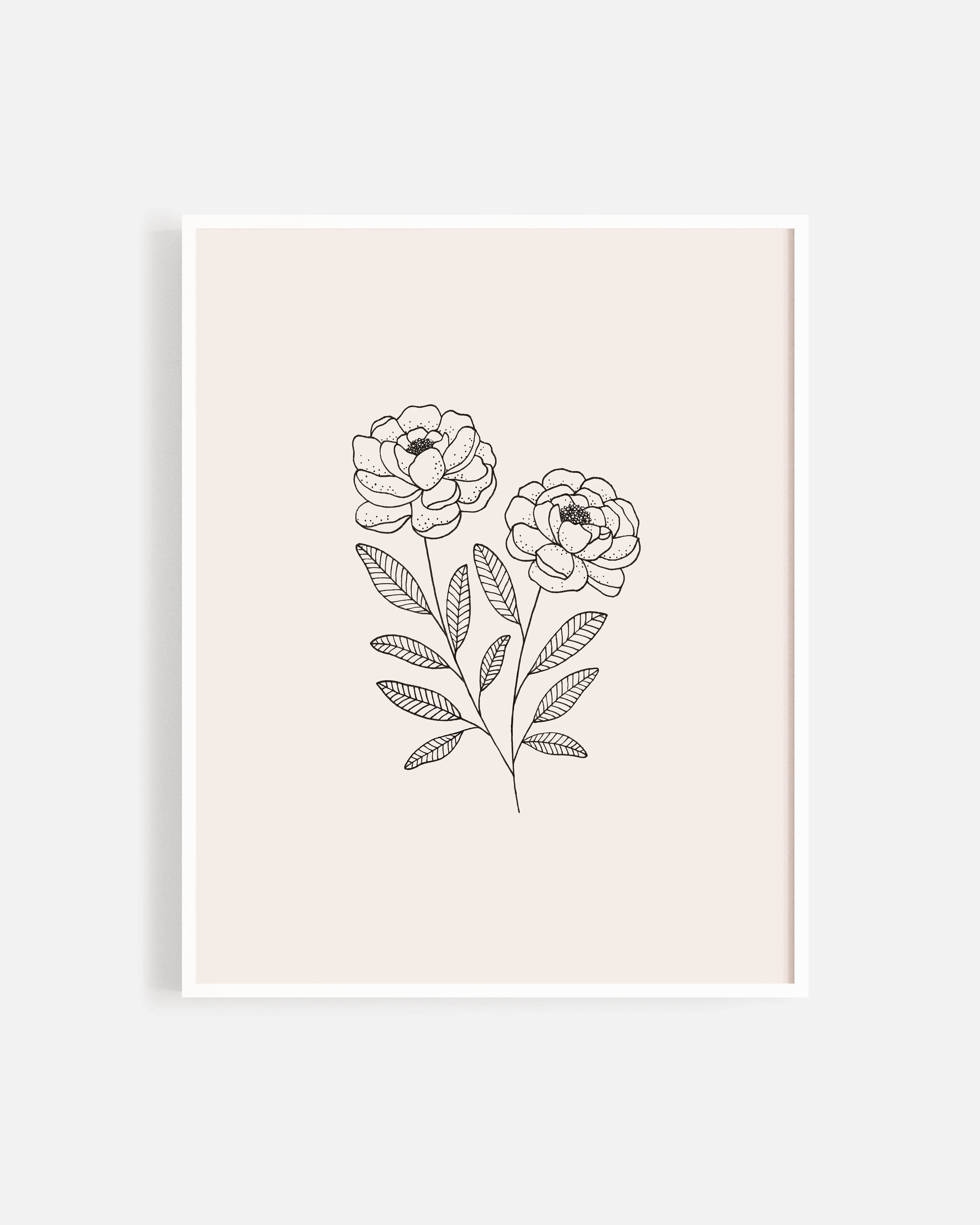  Art Print || Peony、mySite、layawaytickets
