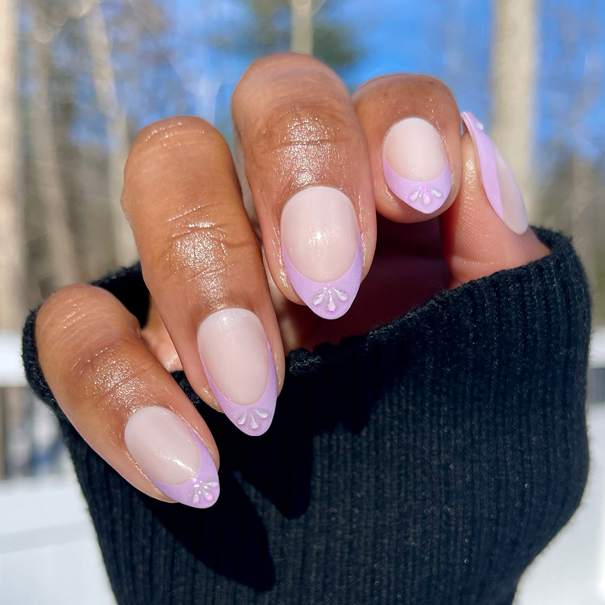 3D Iridescent Petal - Press-On | Medium | Almond、mySite、solidvoid