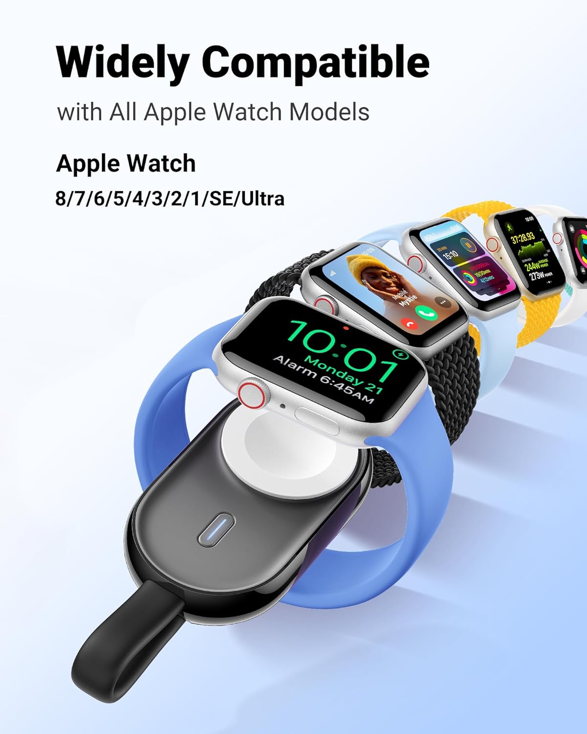 1200mAh with Built in Cable, Super Compact Wireless Charger for Apple Watch、mySite、fannypackpong
