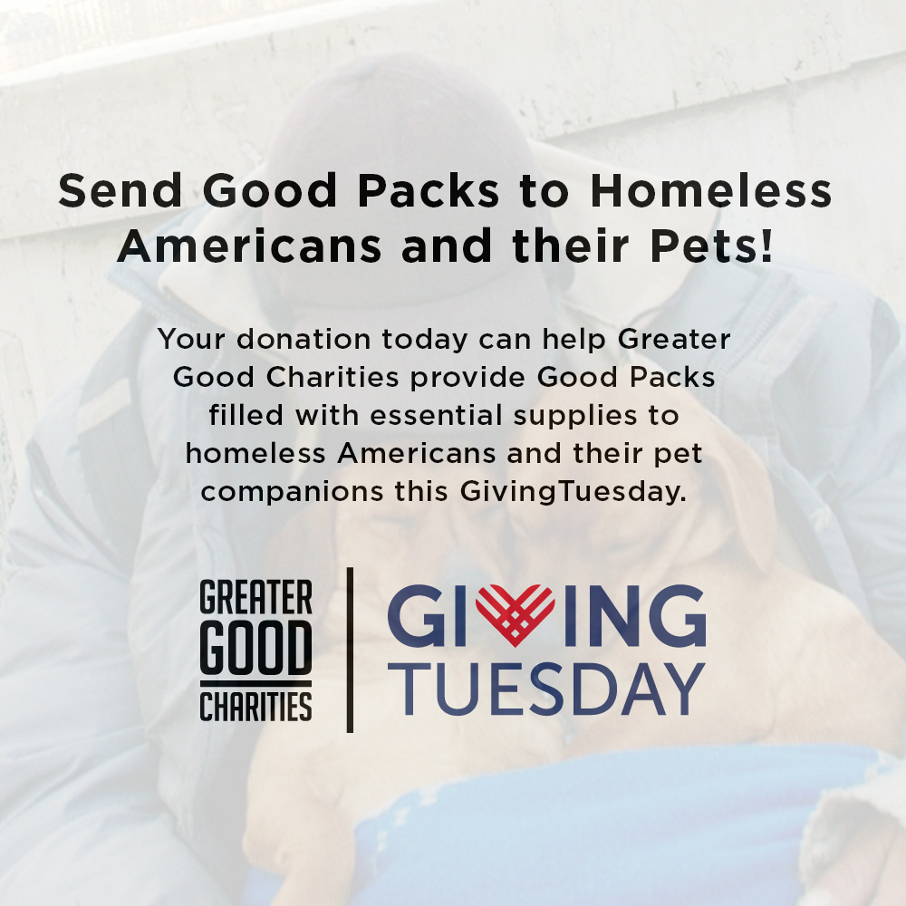 GivingTuesday: Send Good Packs to Homeless Americans and their Pets、mySite、camillekostekn