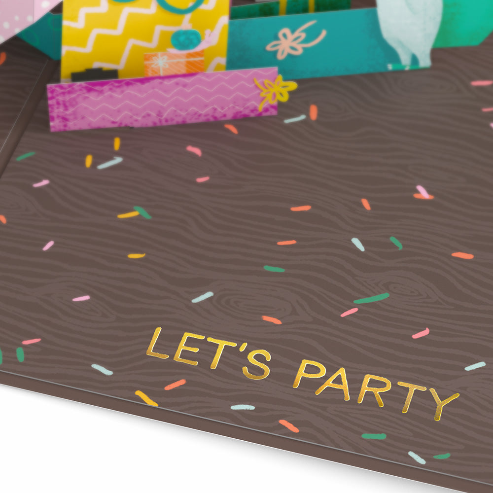 Party Animals Birthday Pop-Up Card、mySite、solidvoid