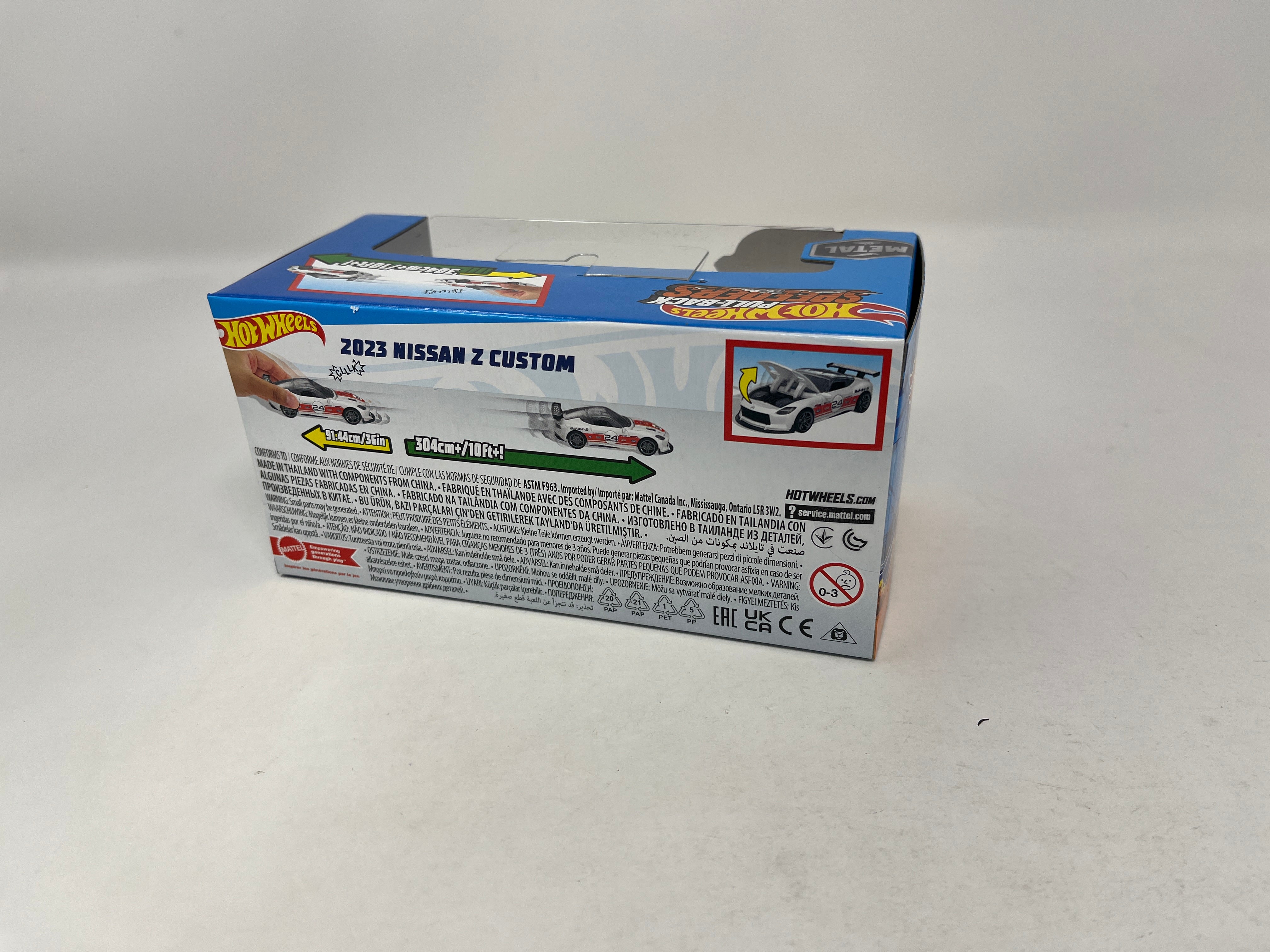 2023 Nissan Z * WHITE * 2024 Hot Wheels Pull-Back Speeders 1:43 scale Case F、mySite、hgirdovlk