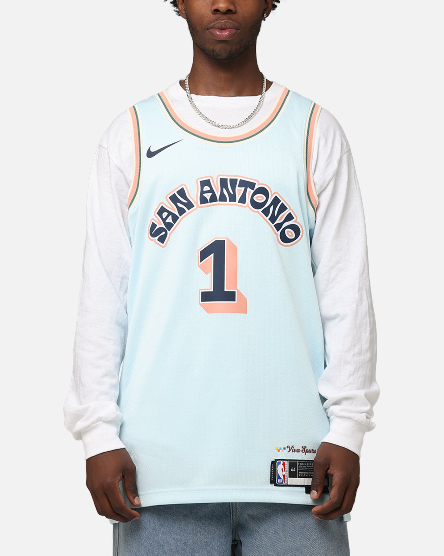 Nike Victor Wembanyama San Antonio Spurs #1 City Edition 2024/25 Nike Dri-Fit NBA Swingman Jersey Blue、mySite、zt4zffjzw