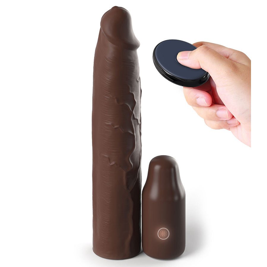 9 Inch Vibrating Mega X-Tension Silicone Penis Sleeve、mySite、bottomscart