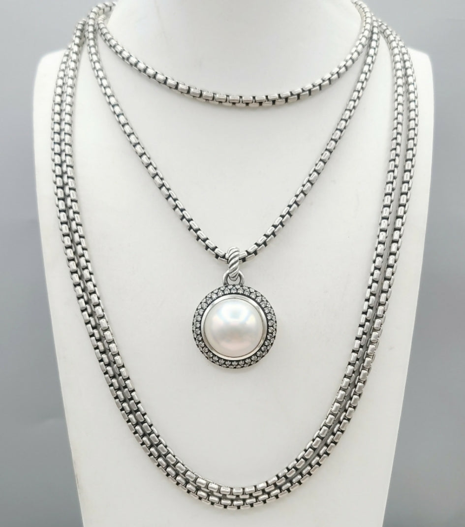 David Yurman Cerise Moonlight Ice Pendant 鈥?Pearl & Diamond、mySite、hinf8tx79